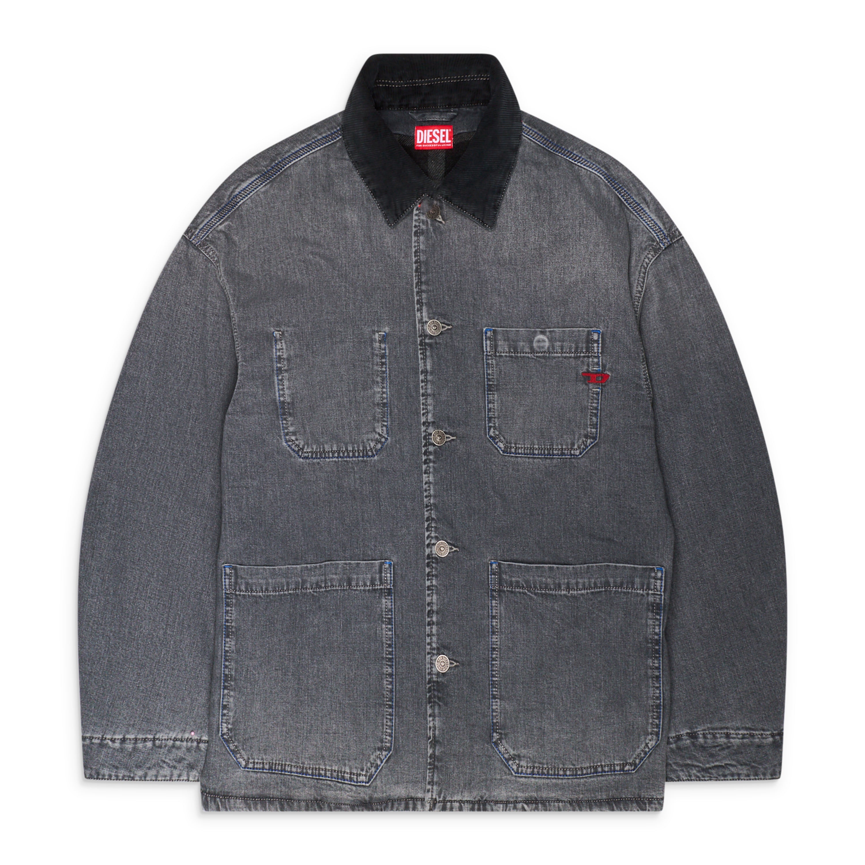Diesel D Stack Denim Jacket Grey