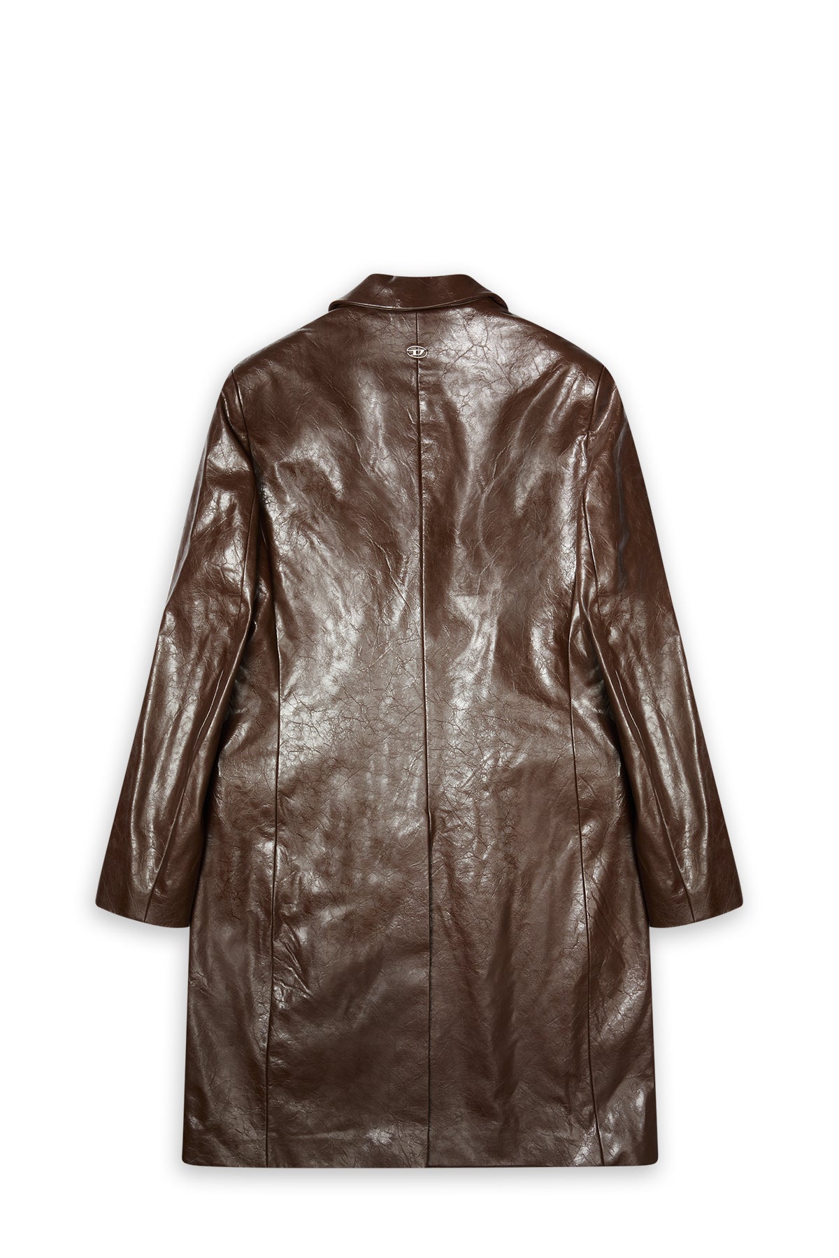 Diesel Fake Leather Coat Brown