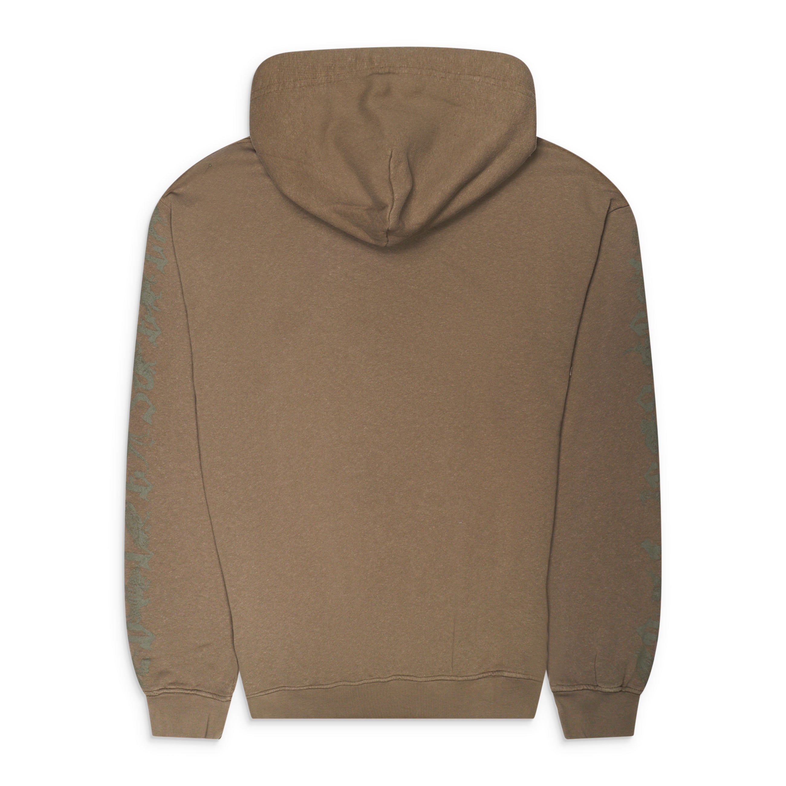 Diesel Treated Cotton Logo Print Hoodie Brown