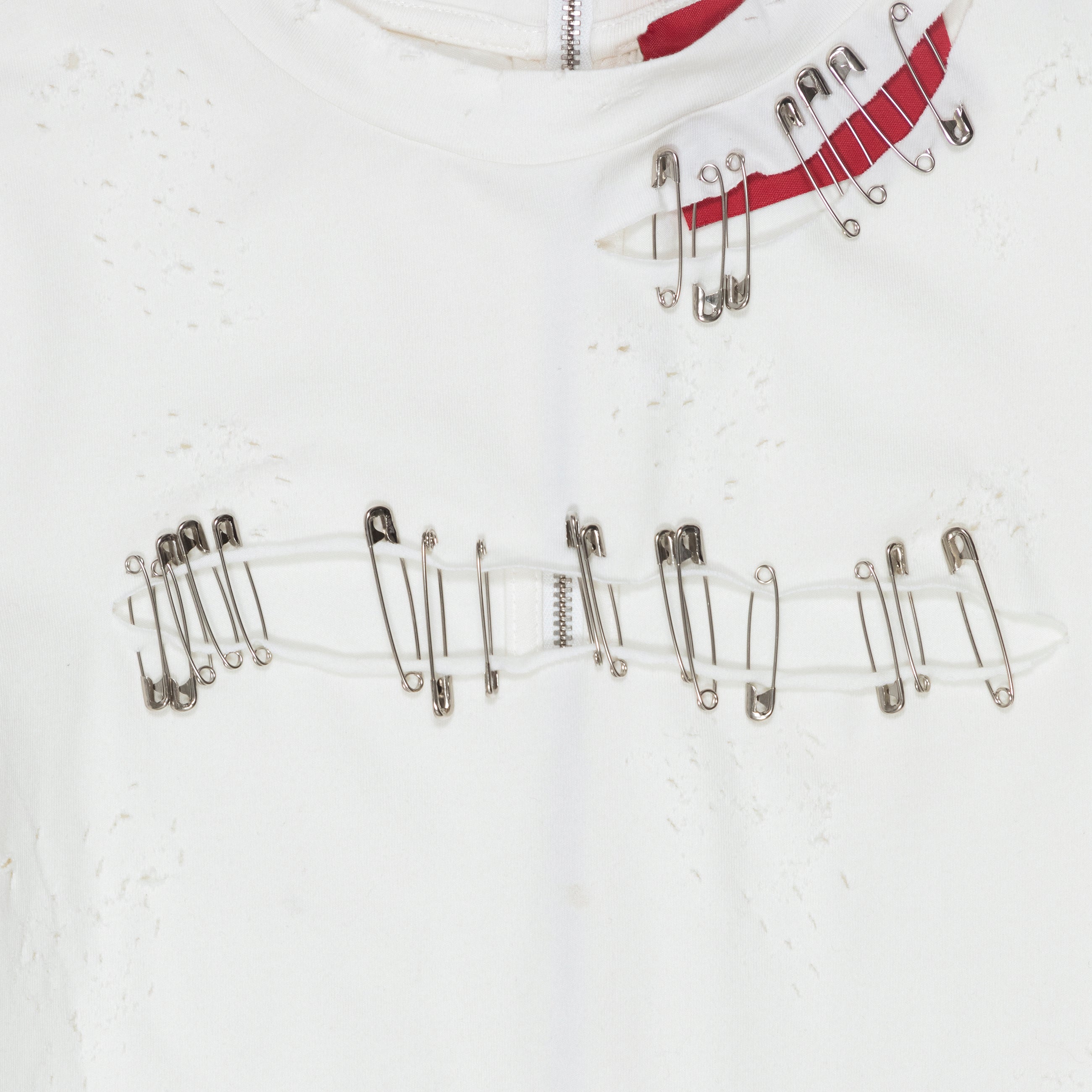 Dilara Findikoglu Safety Pin T-Shirt White back
