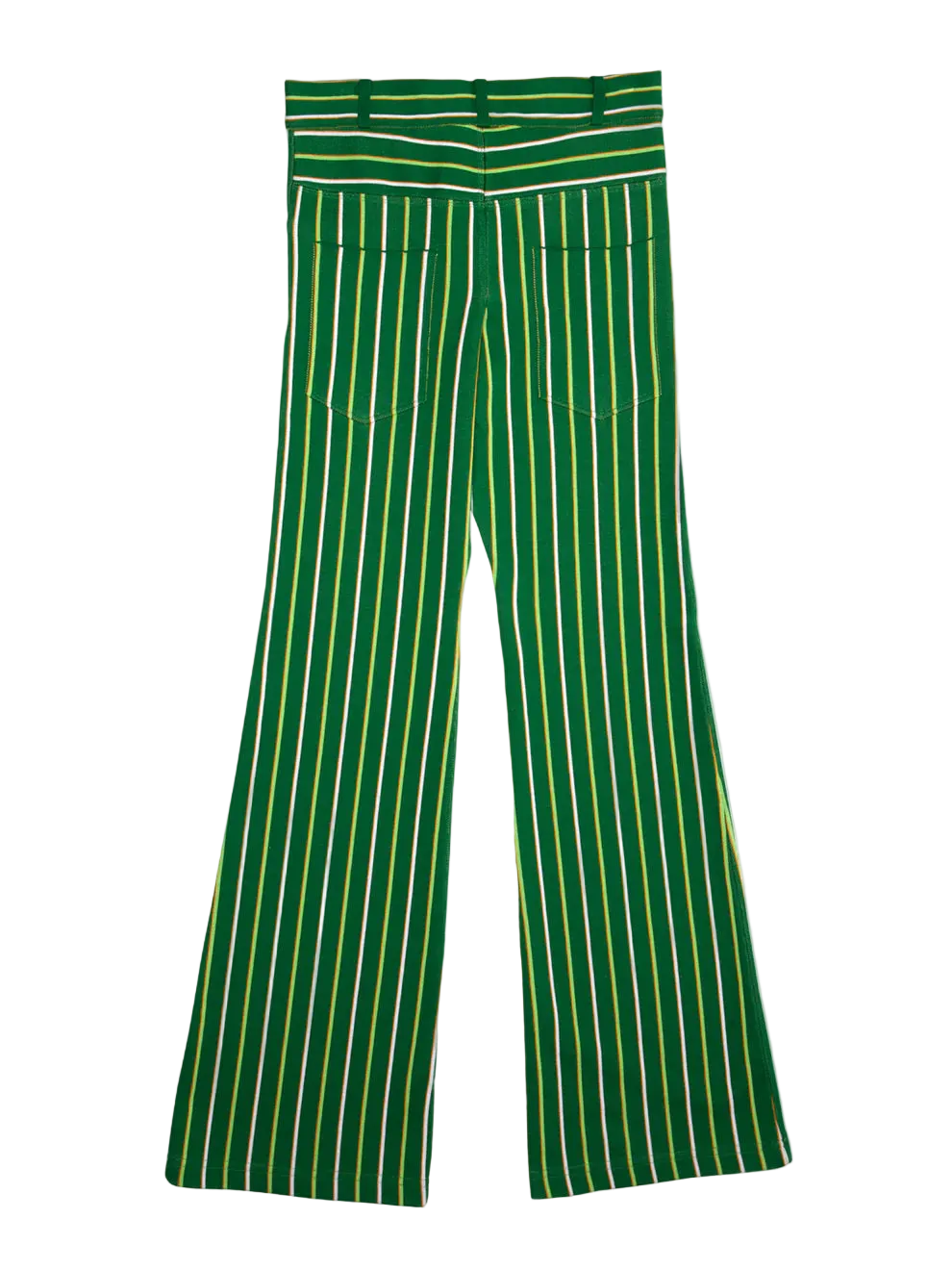 Marni Vertical Stripe Technical Knit Trousers Green