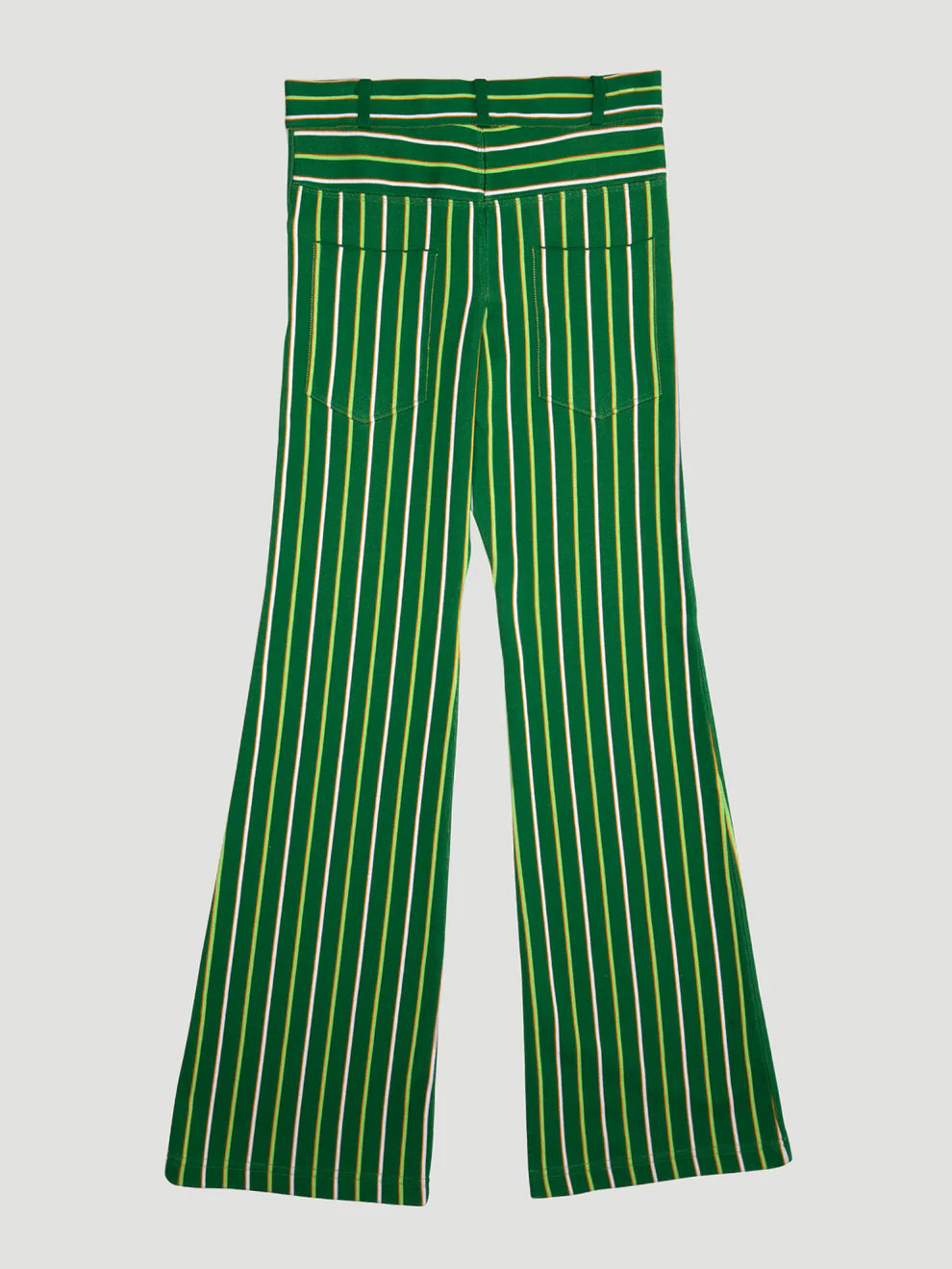 Marni Vertical Stripe Technical Knit Trousers Pants Green