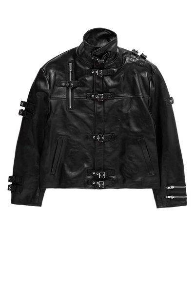 ジャケット・アウター doublet BUCKLE OVERLOAD LEATHER JACKET Doublet Buckle Overload Leather Jacket Black – ESSXNYC