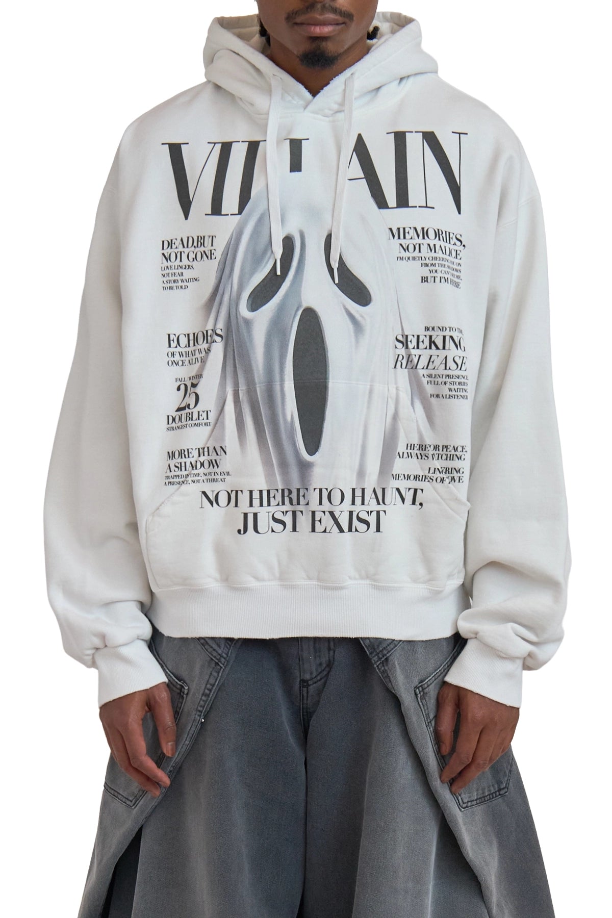 DOUBLETVILLAINCOVERPRINTHOODIE