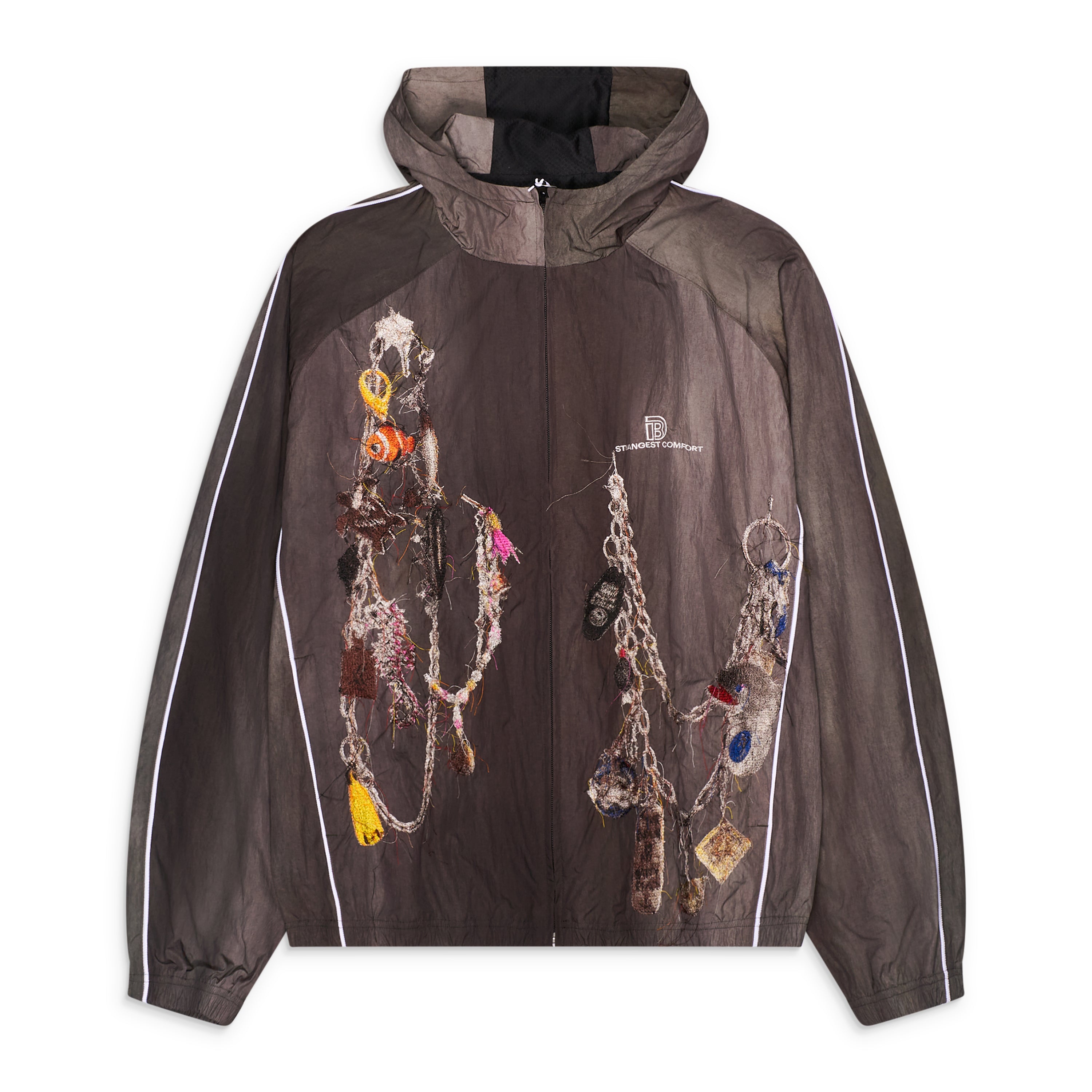 Doublet Embroidered Chain Track Jacket Grey