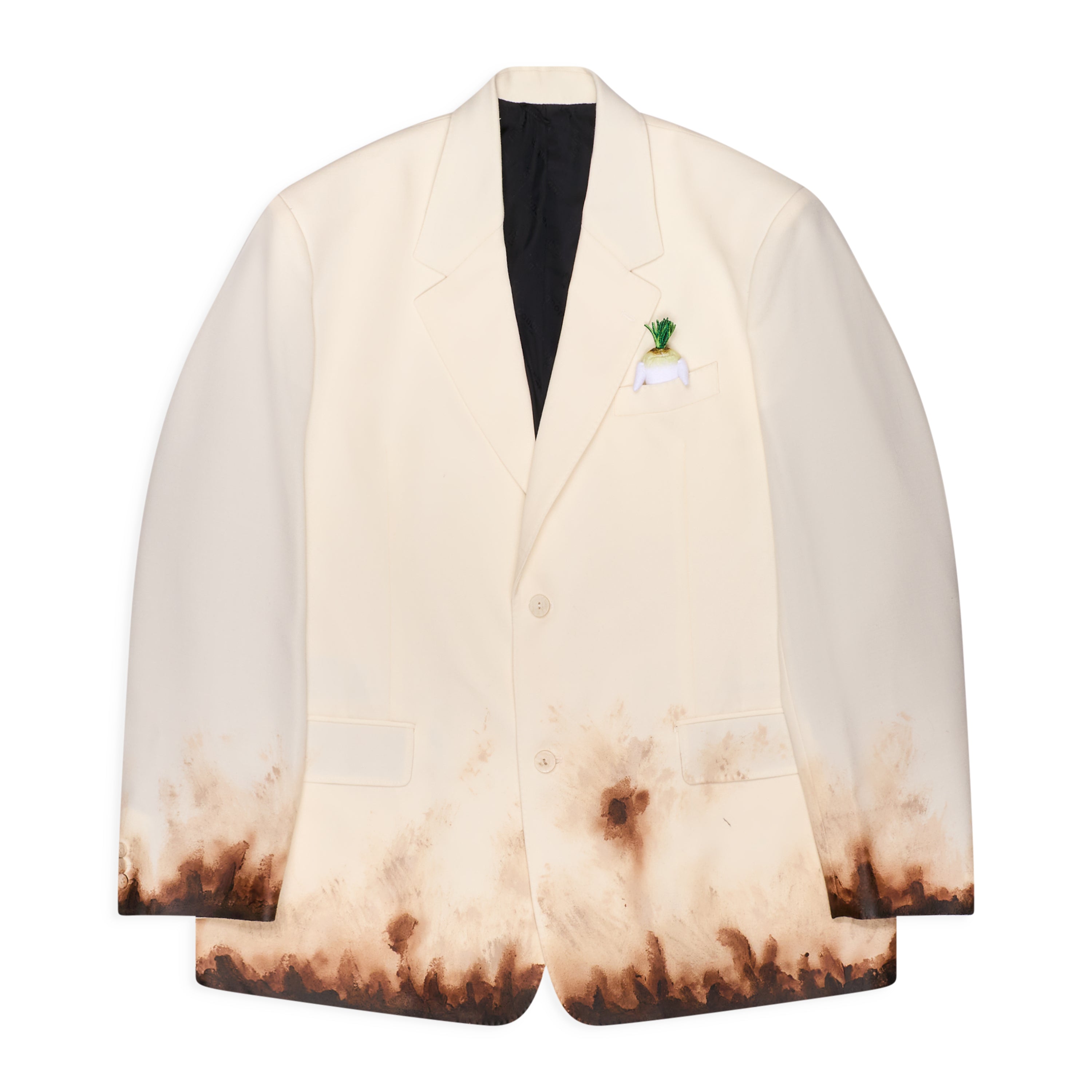 Doublet Mud-Hand-Painted Tailored Jacket Cream