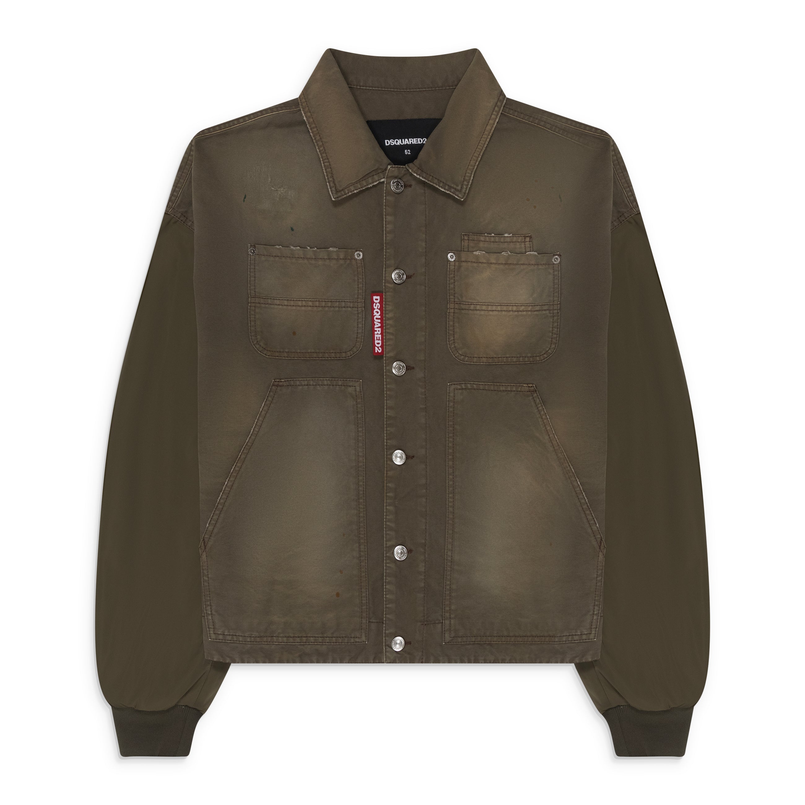 Dsquared2 Garment Dyed Carpenter Jacket Green front