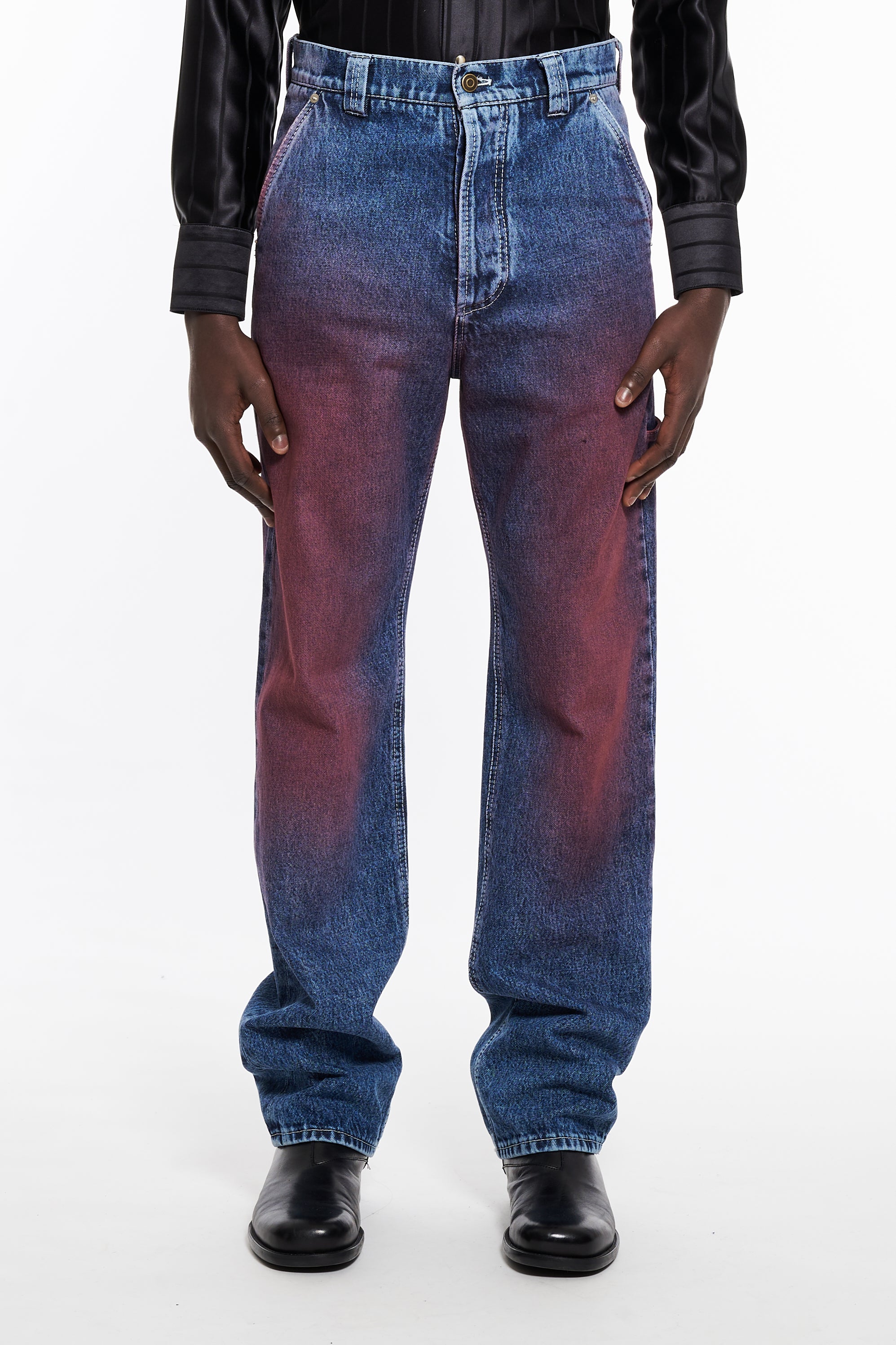 Winnie Dyed Denim Pants Blue