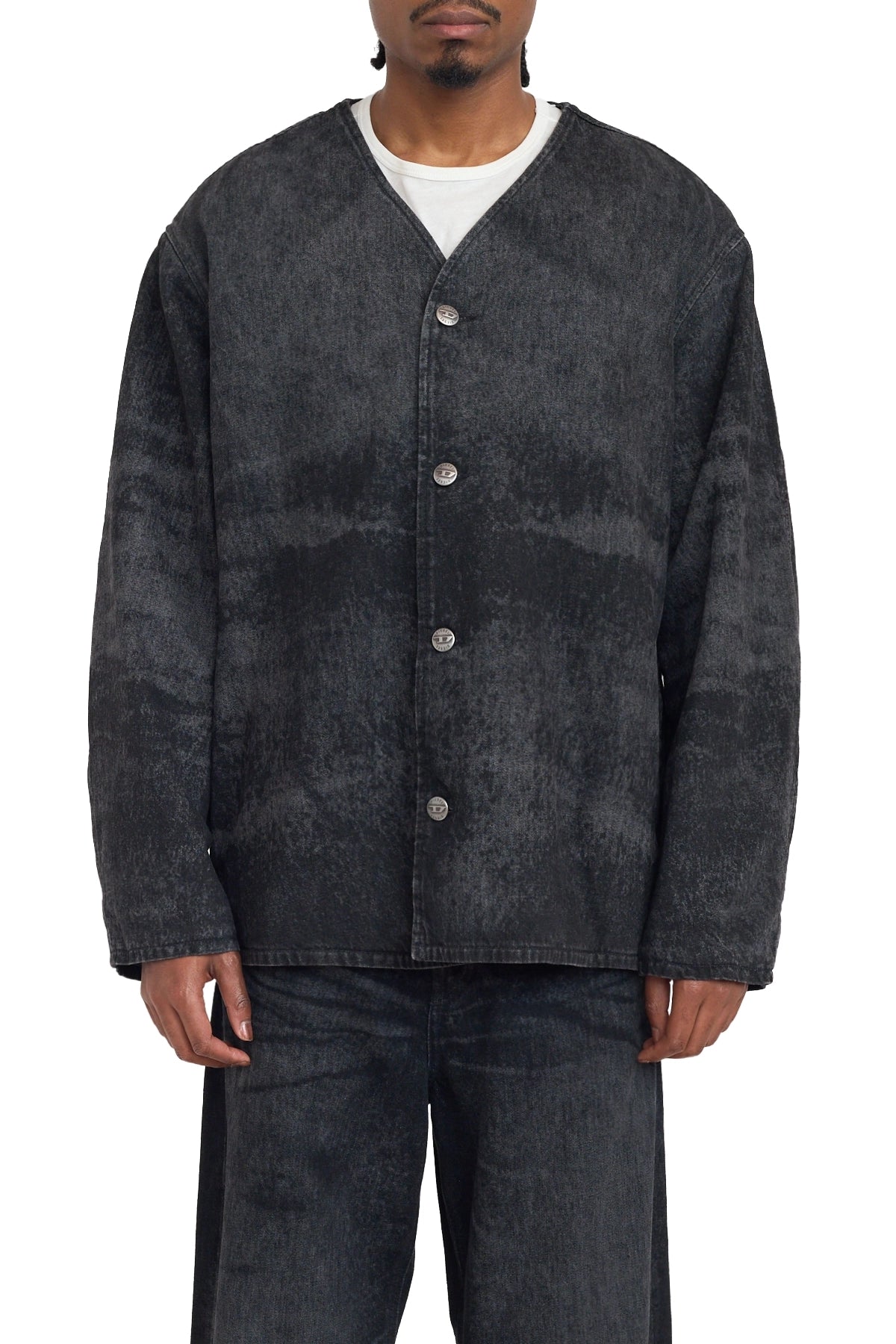 Diesel Denim Cardigan Jacket Black