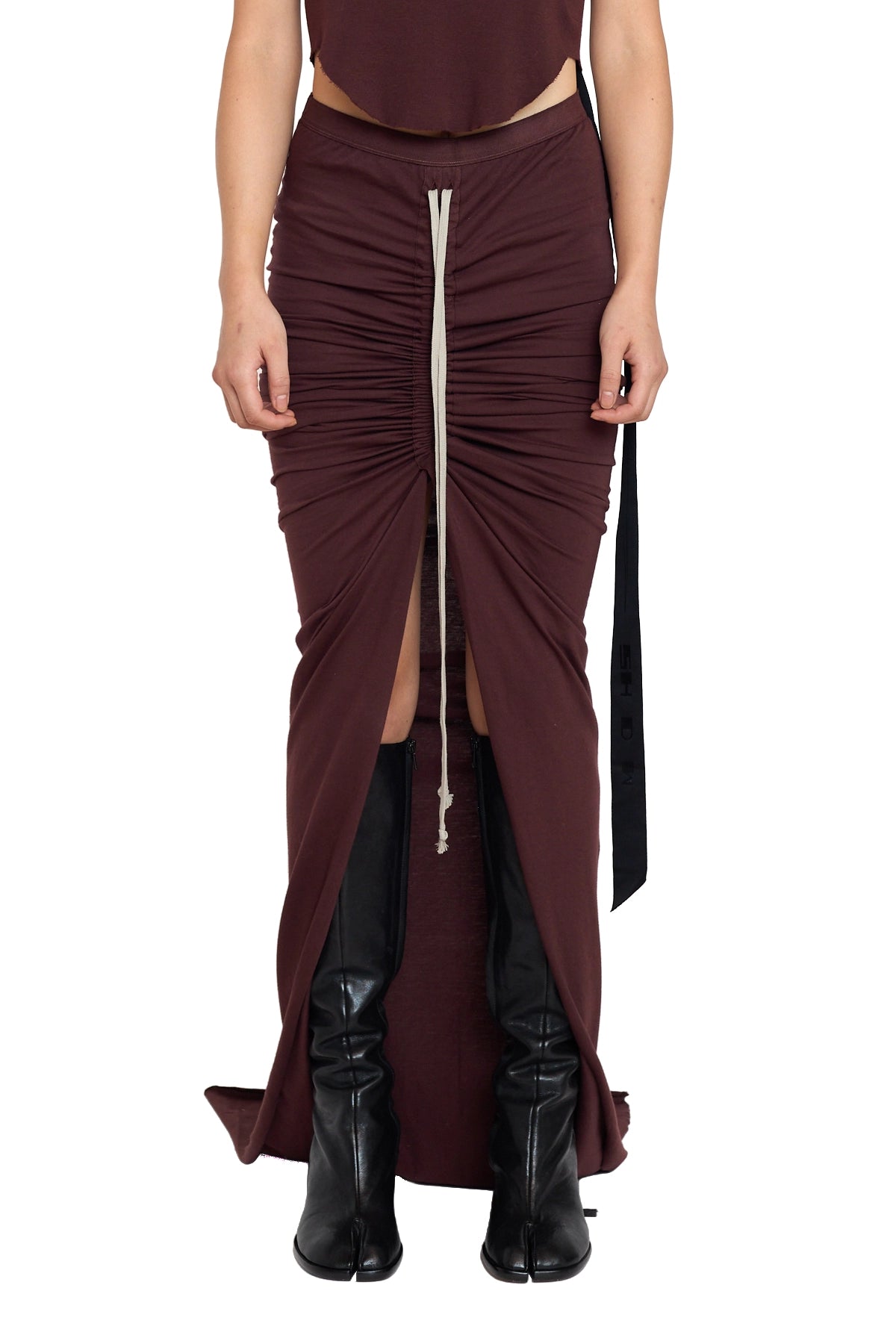 Rick Owens DRKSHDW Soft Edfu Long Skirt 43 Scab