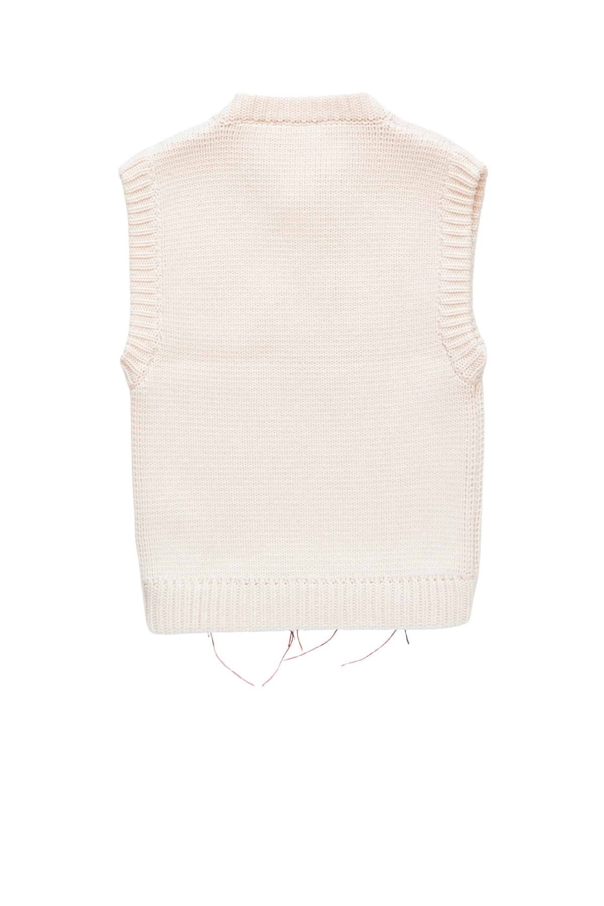 Dsquared2 D2 - Magliano Leather Argyle Knit Vest Raw White