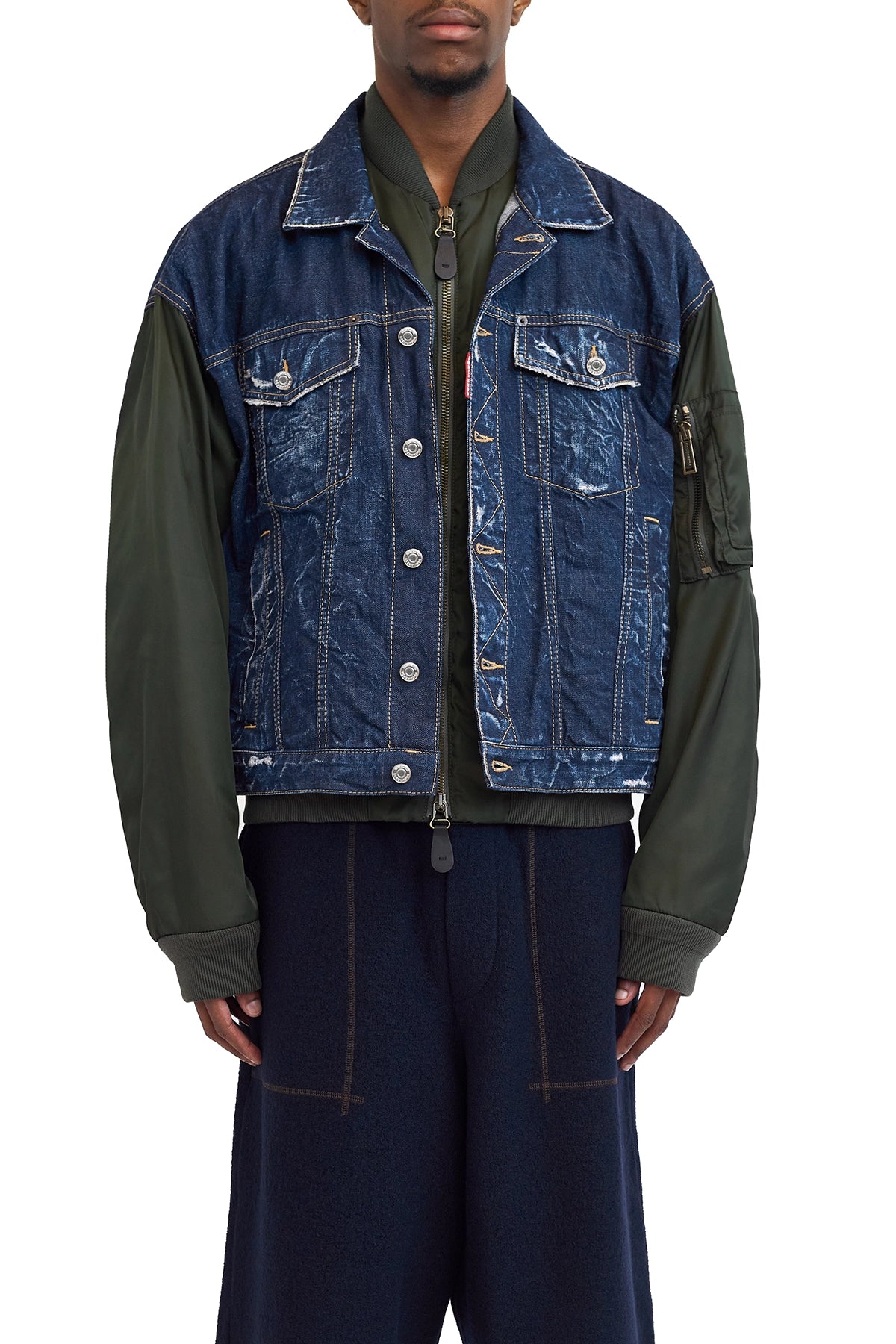 Dsquared2 Aviator Hybrid Bomber Navy Blue