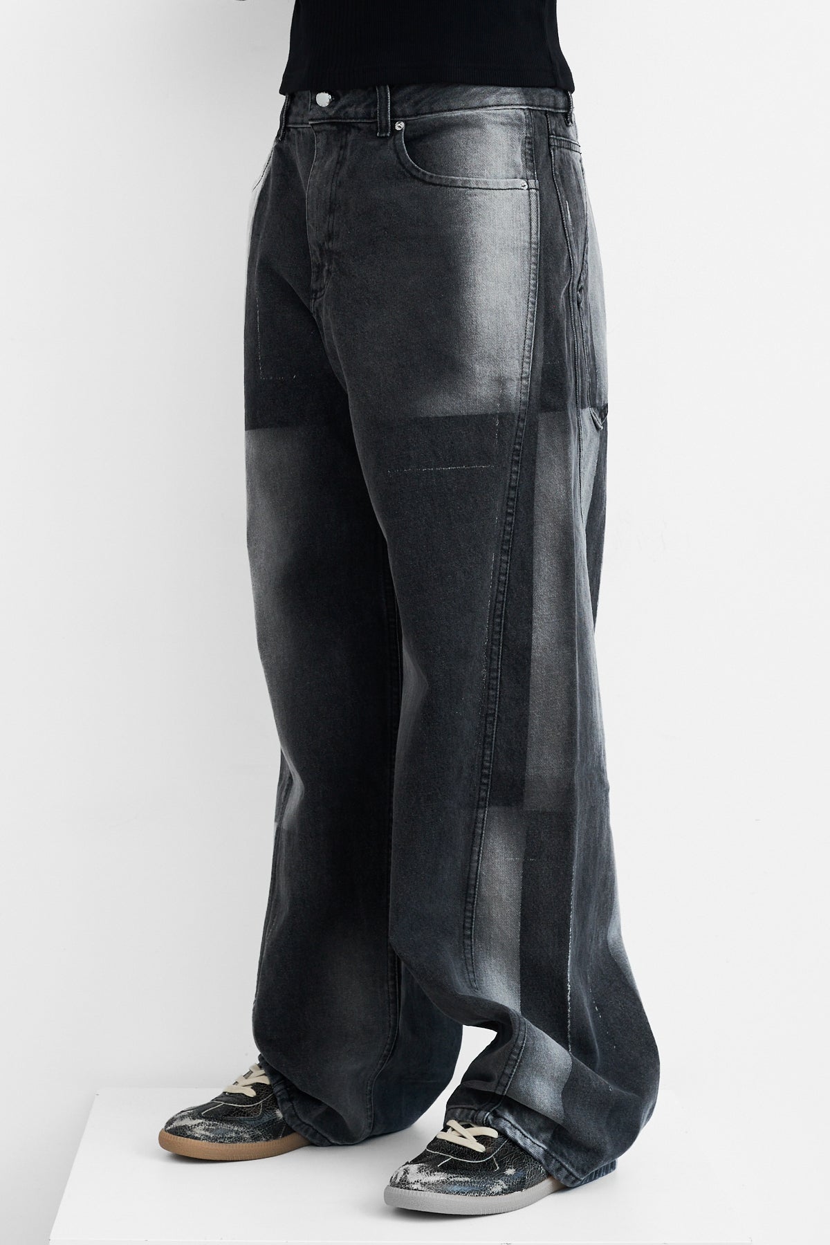 Eckhaus Latta Bend Jeans Stone Side