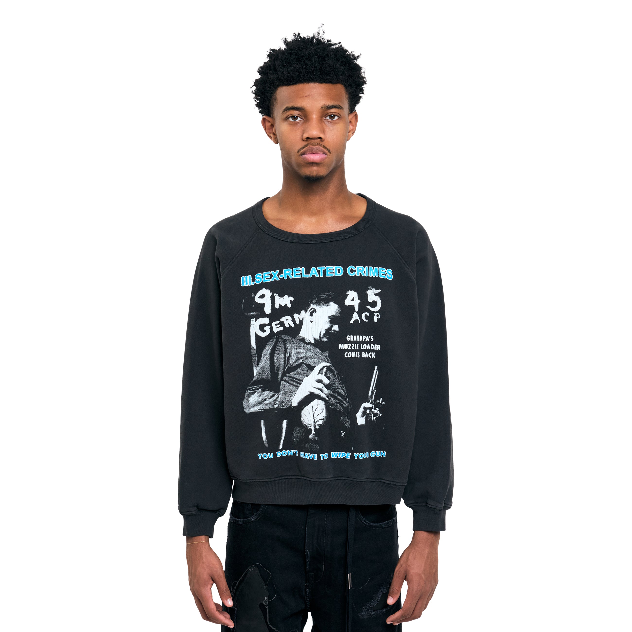 Enfants Riches Deprimes Sex-Related Crimes Raglan Sweatshirt Faded Black