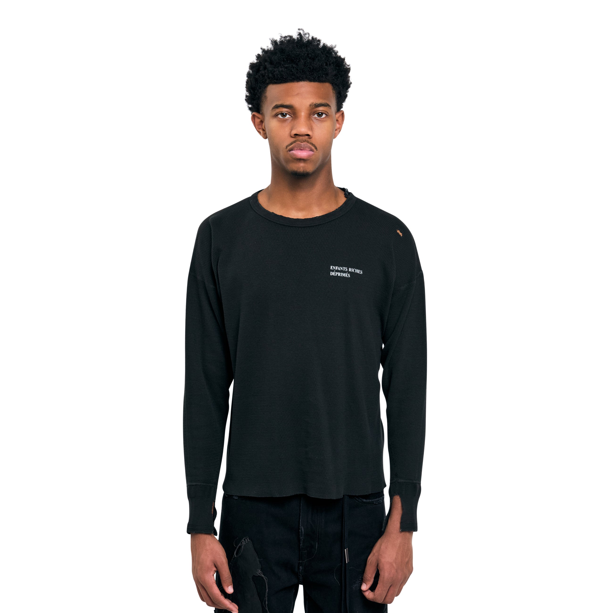 Enfants Riches Deprimes Classic Logo Distressed Thermal Gray