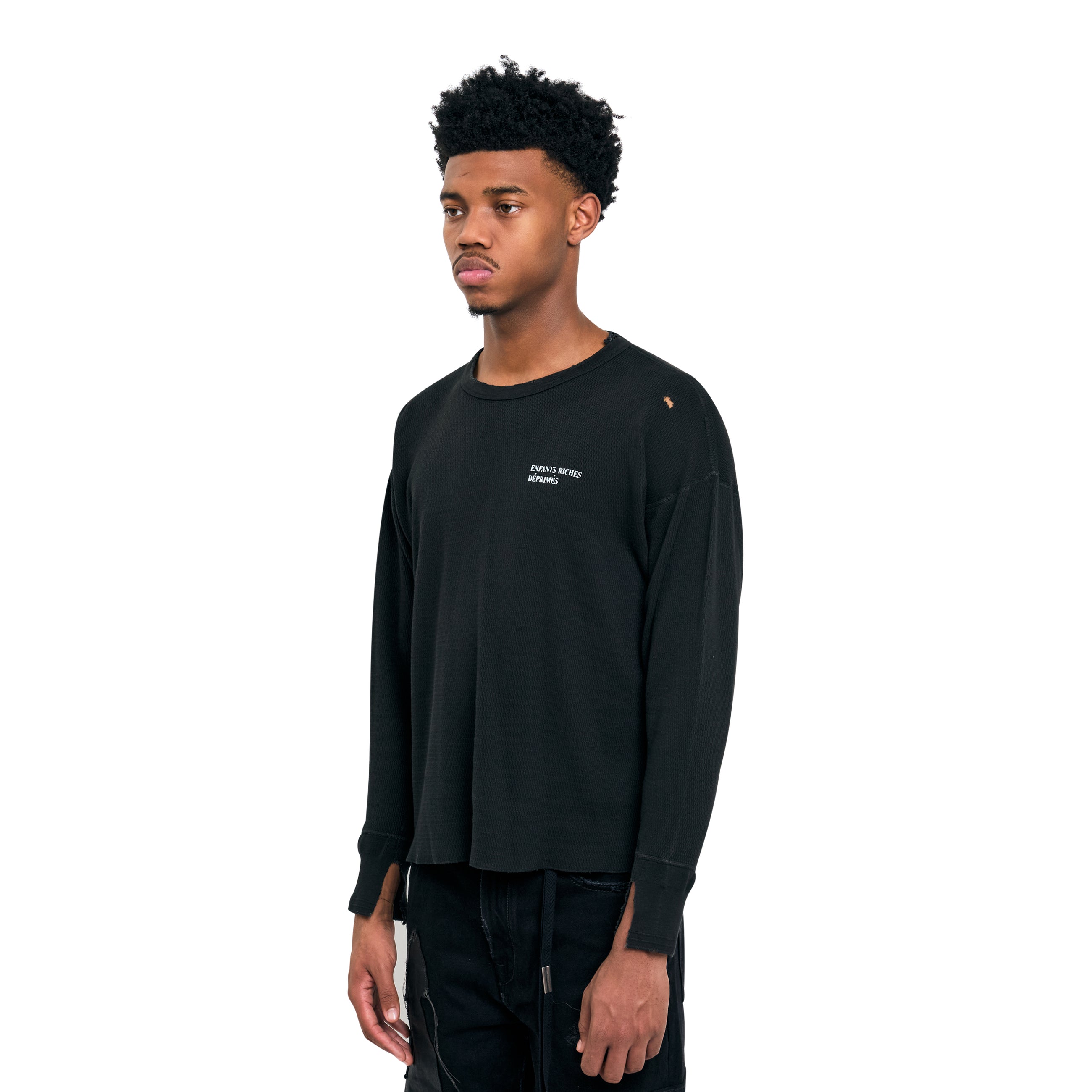 Enfants Riches Deprimes Classic Logo Distressed Thermal Gray