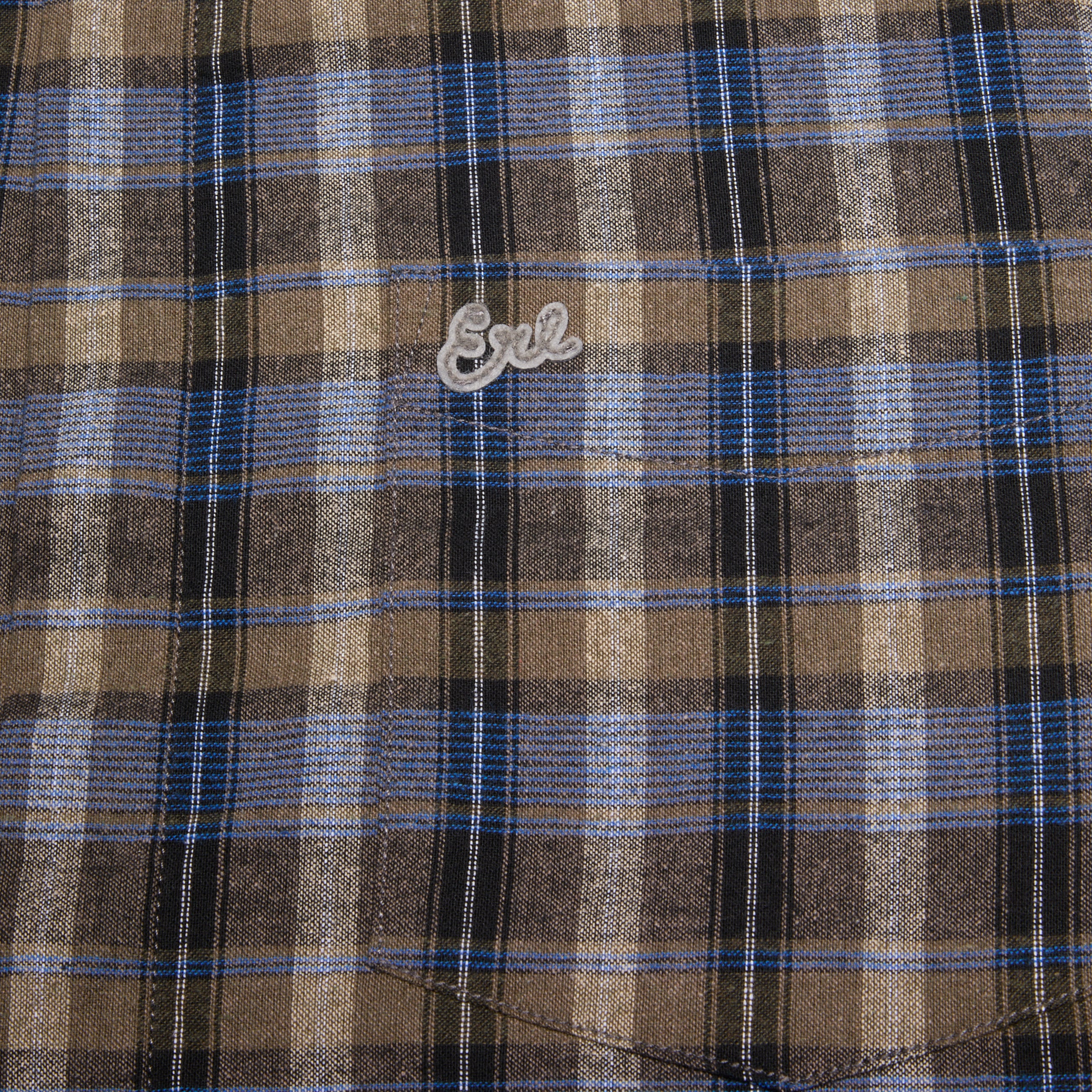 ERL Check Short Sleeve Shirt Grey