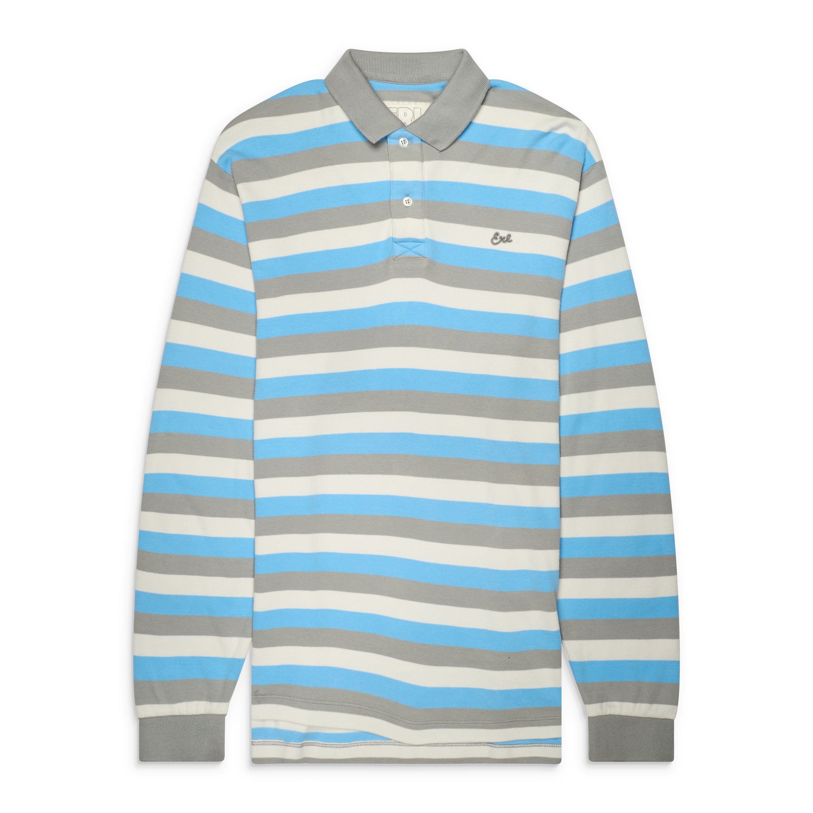ERL Striped Long Sleeve Polo Multicolor