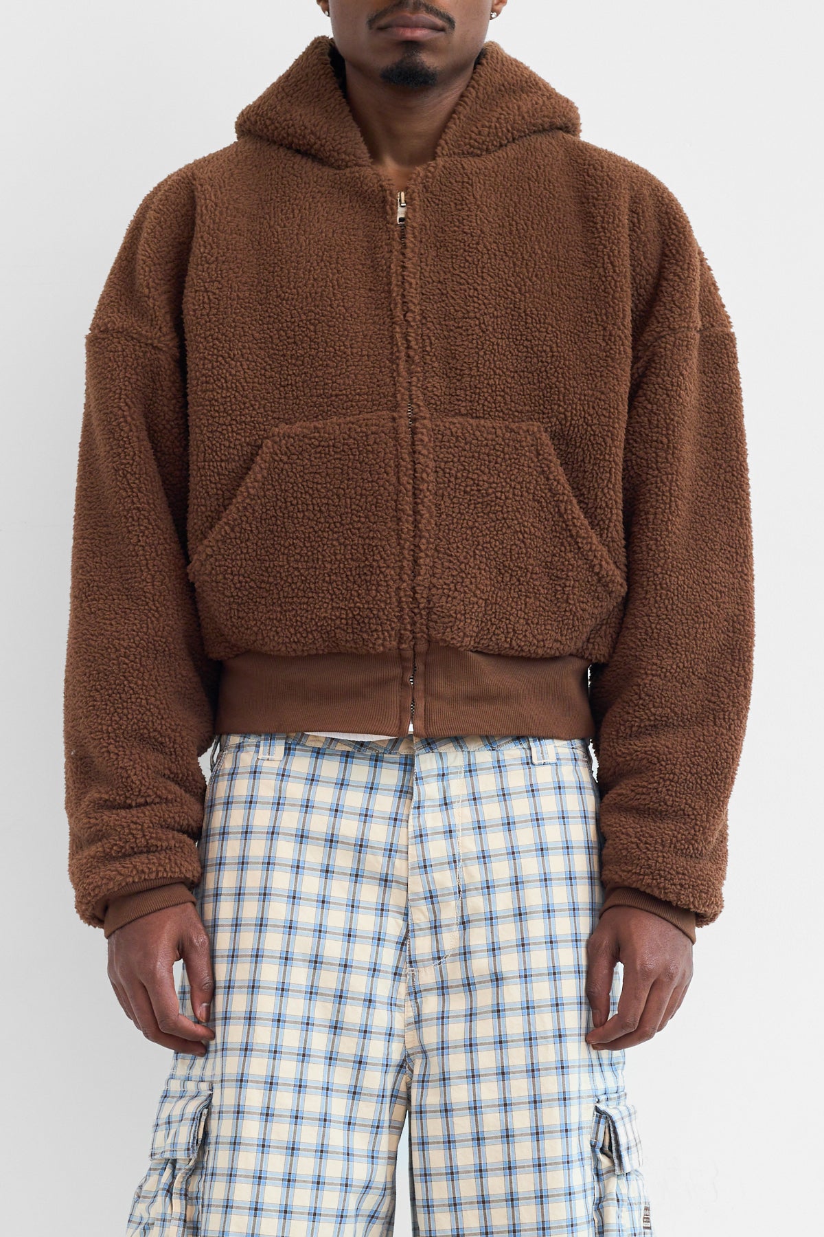 ERL(イーアールエル) Zipped Fleece Hoodie メンズ