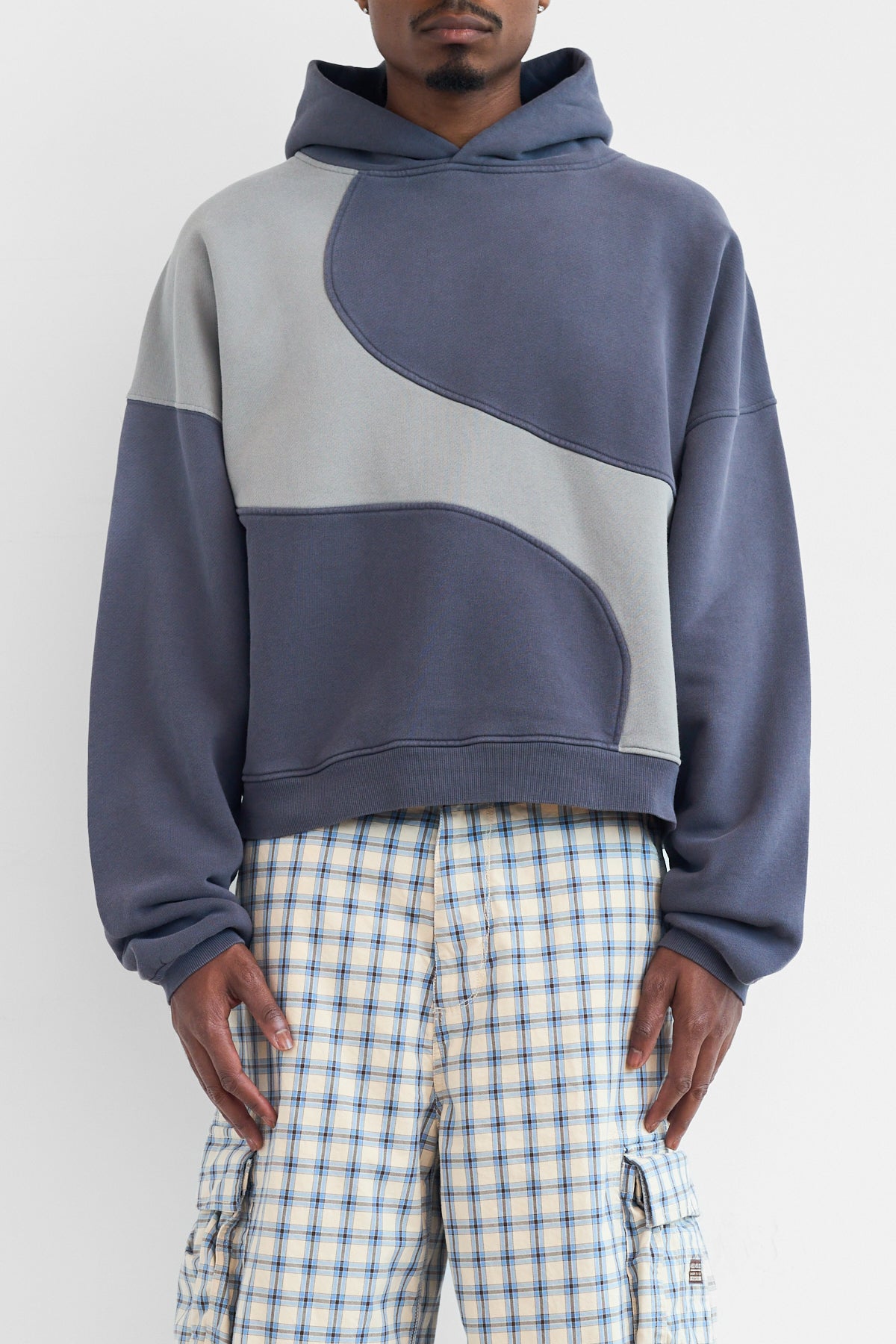 ERL Wave Hoodie Dark Grey Front