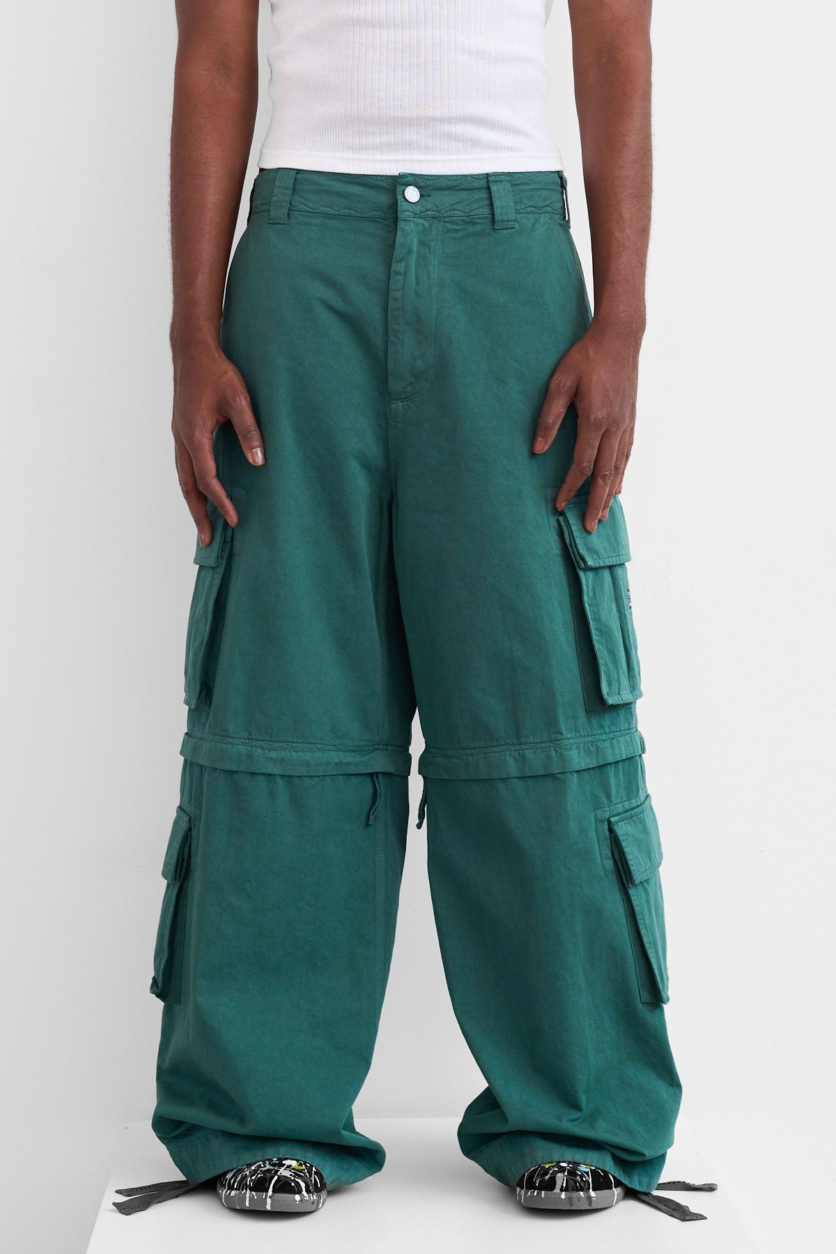 ERL Zip-Off Cargo Pants Green 3