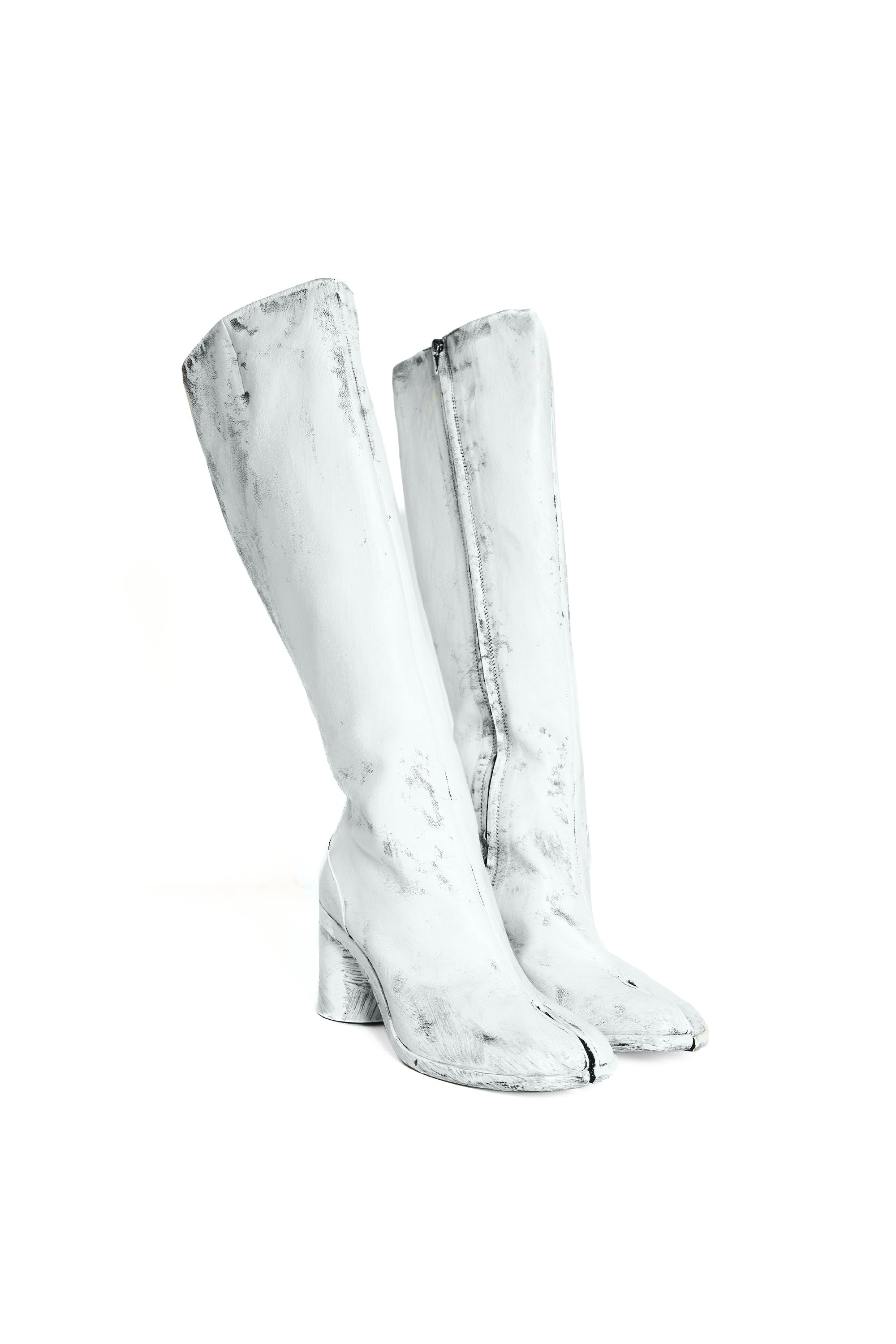 Maison Margiela White Tabi Painted Bianchetto Boots 10633