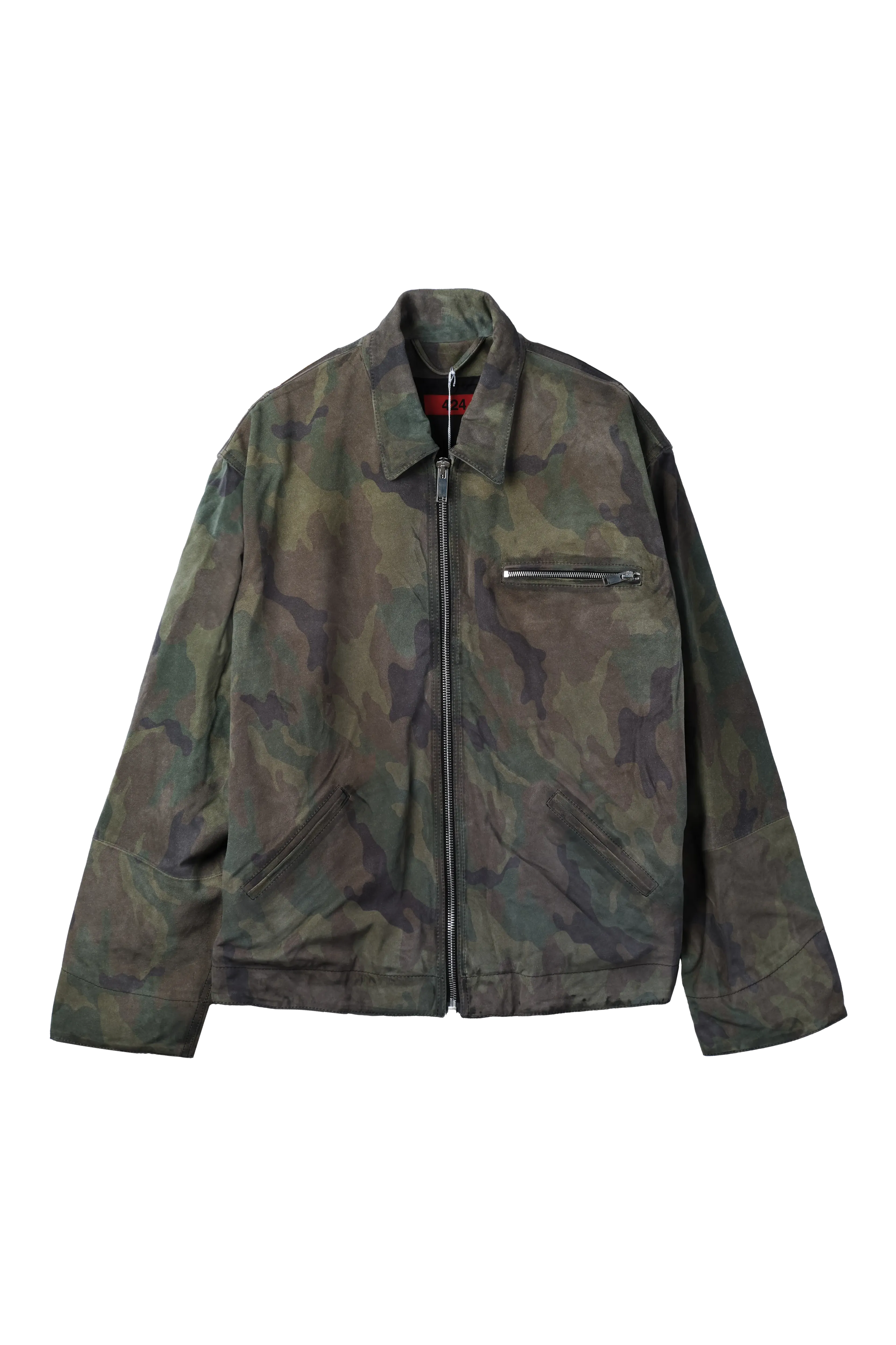 424 Suede Camo Jacket In Camouflage 8652