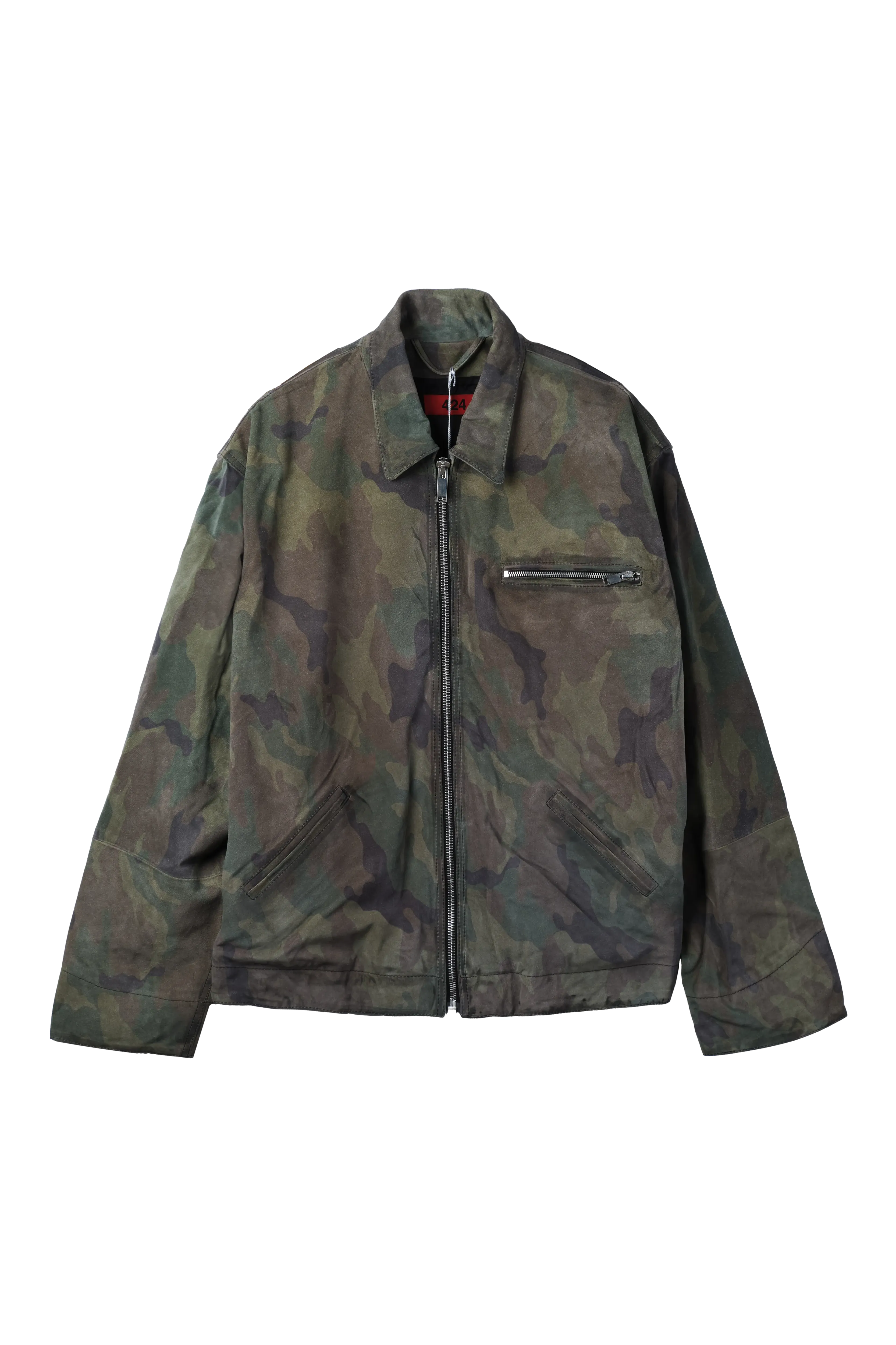 424 Suede Camo Jacket In Camouflage 8652