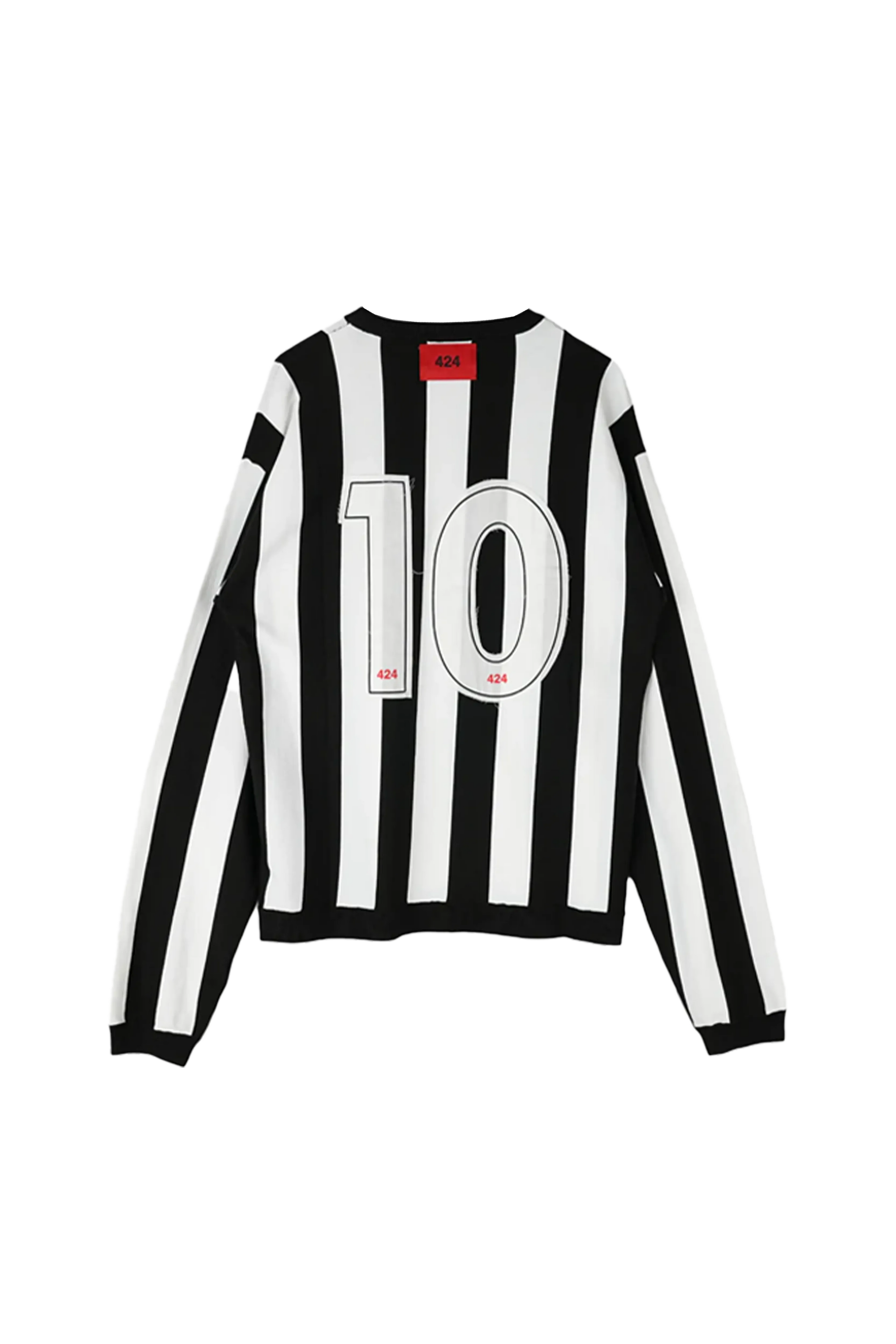 424 Striped Soccer Sweater In Black 8668