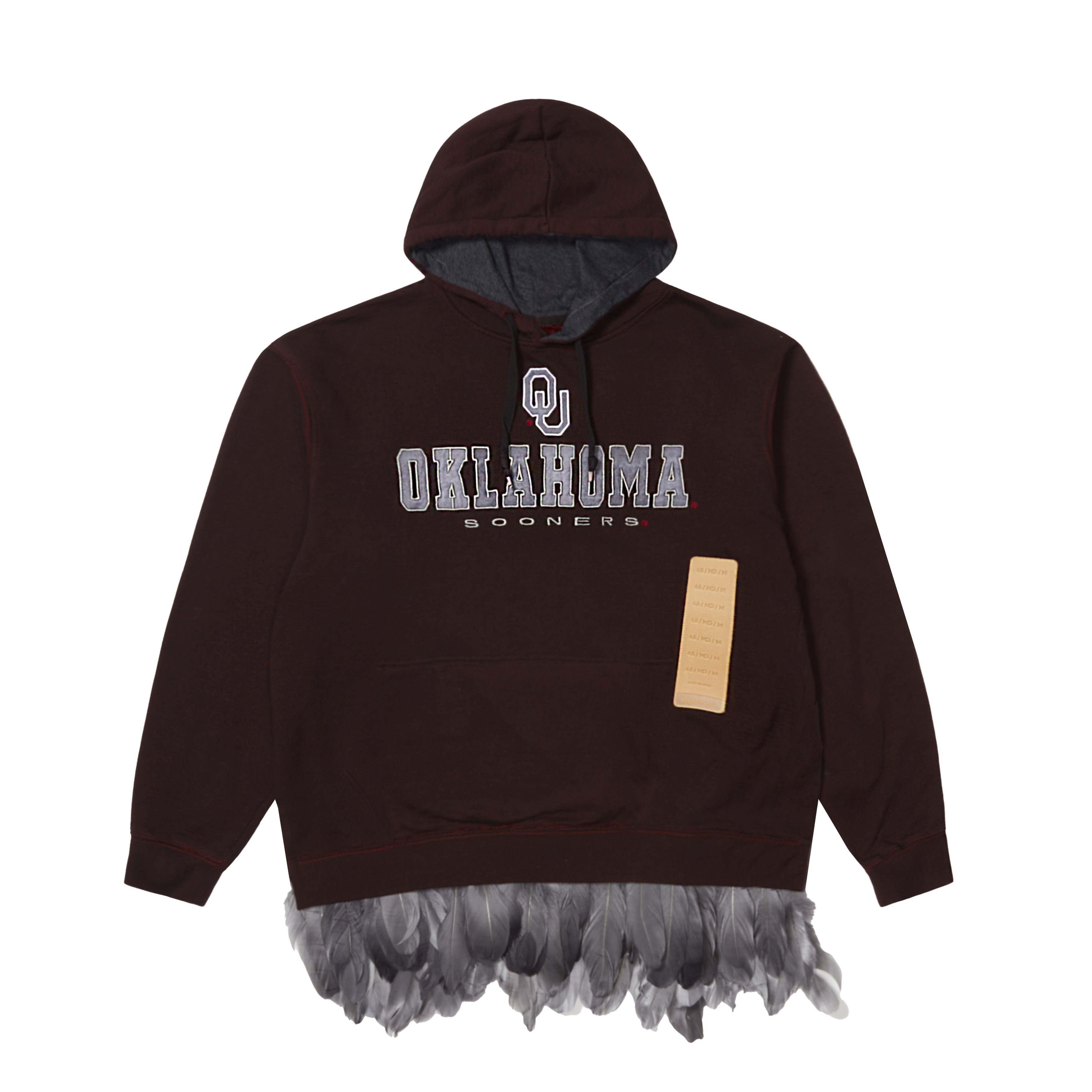 4Sdesigns Oklahoma Sooners Feather Trim Hoody Purple 5028