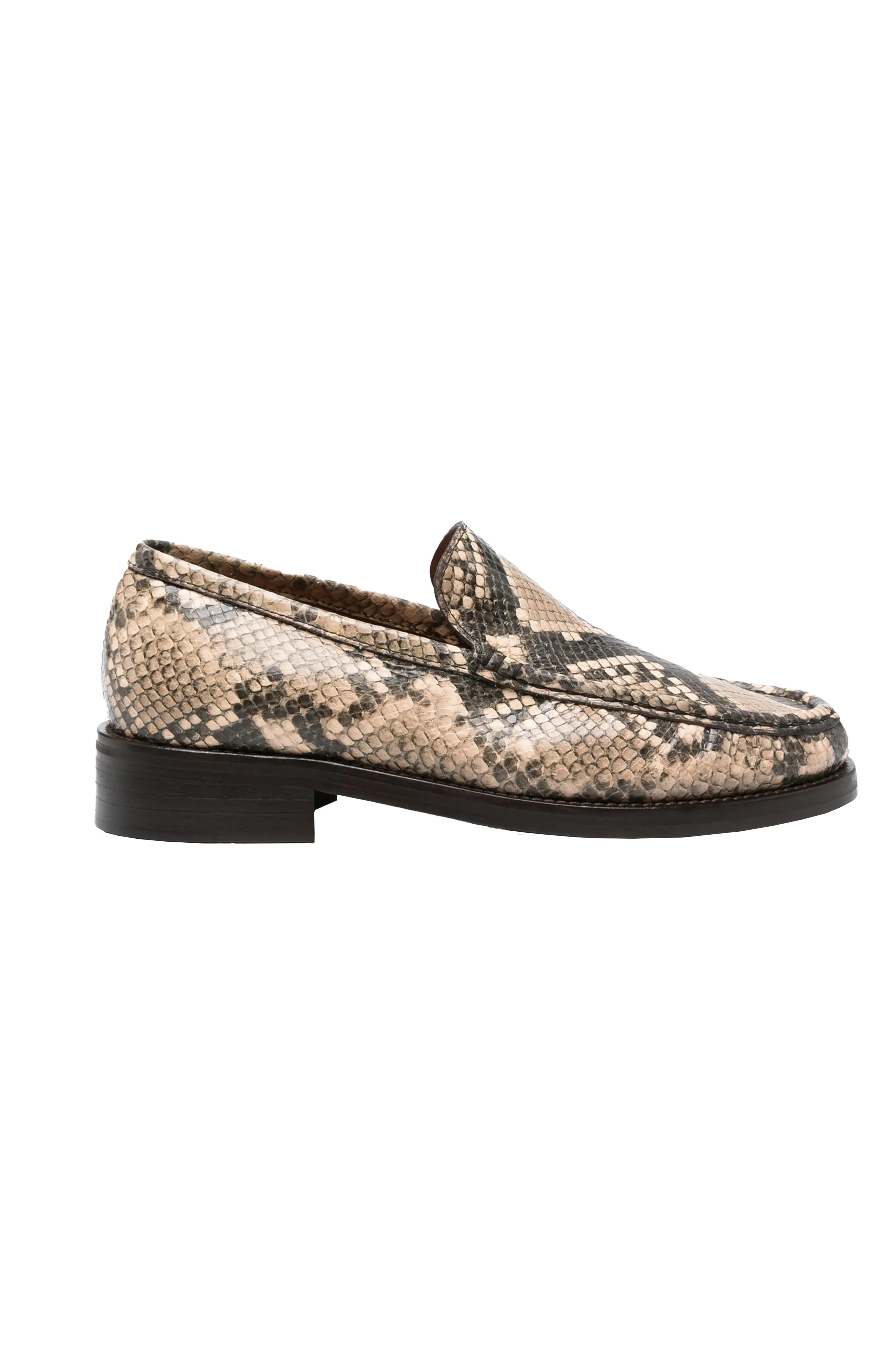 Acne Studios Faux Python Loafers Beige 5695