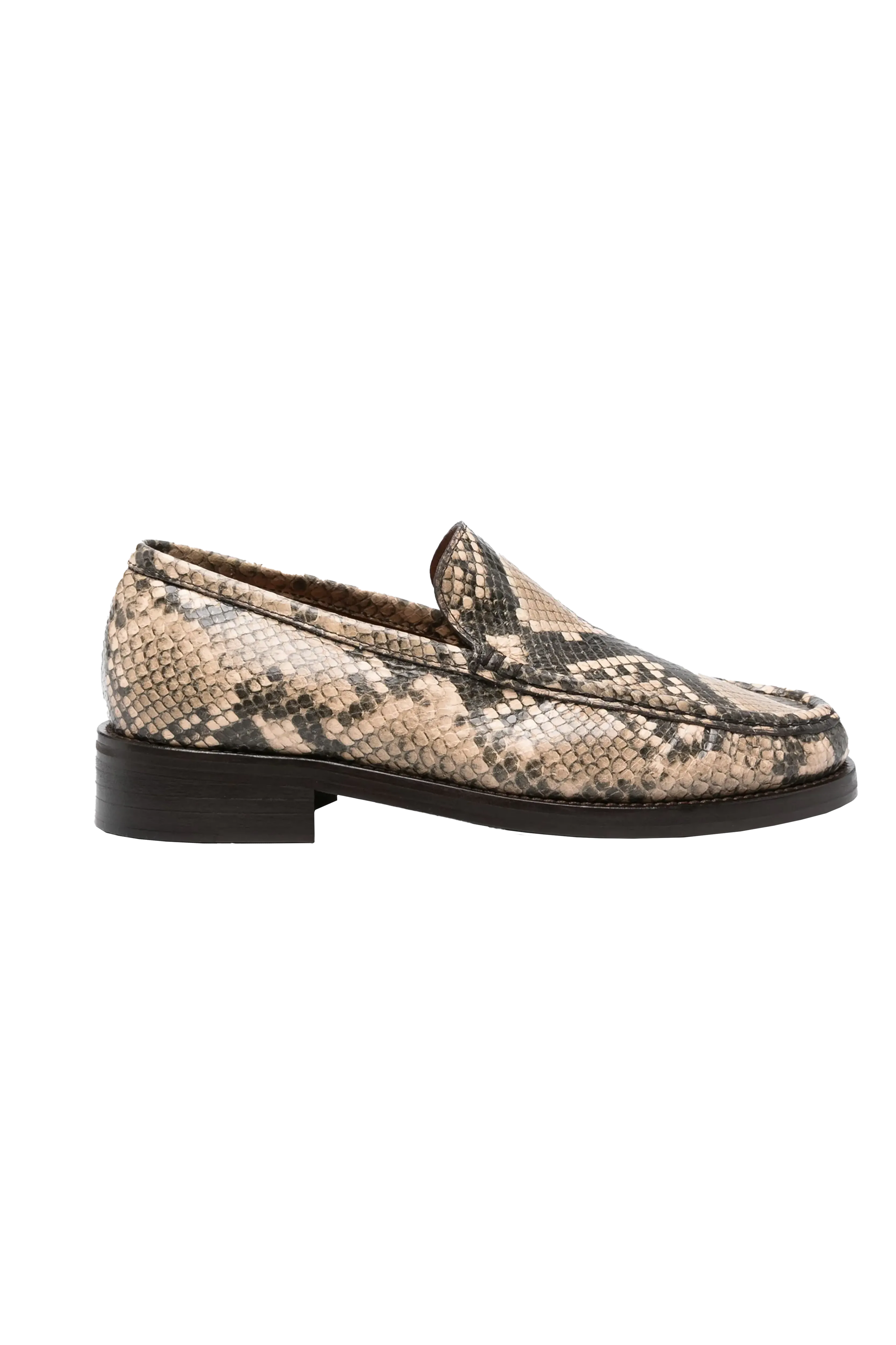 Acne Studios Faux Python Loafers Beige 5695