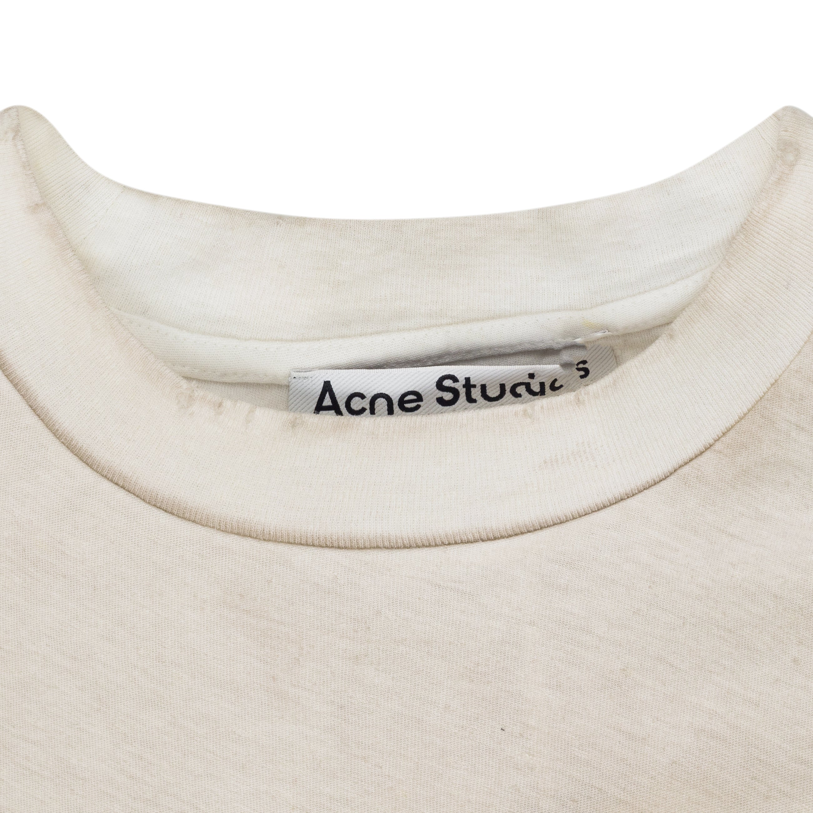 Acne Studios Short Sleeve Logo T-Shirt Dusty White — view 2