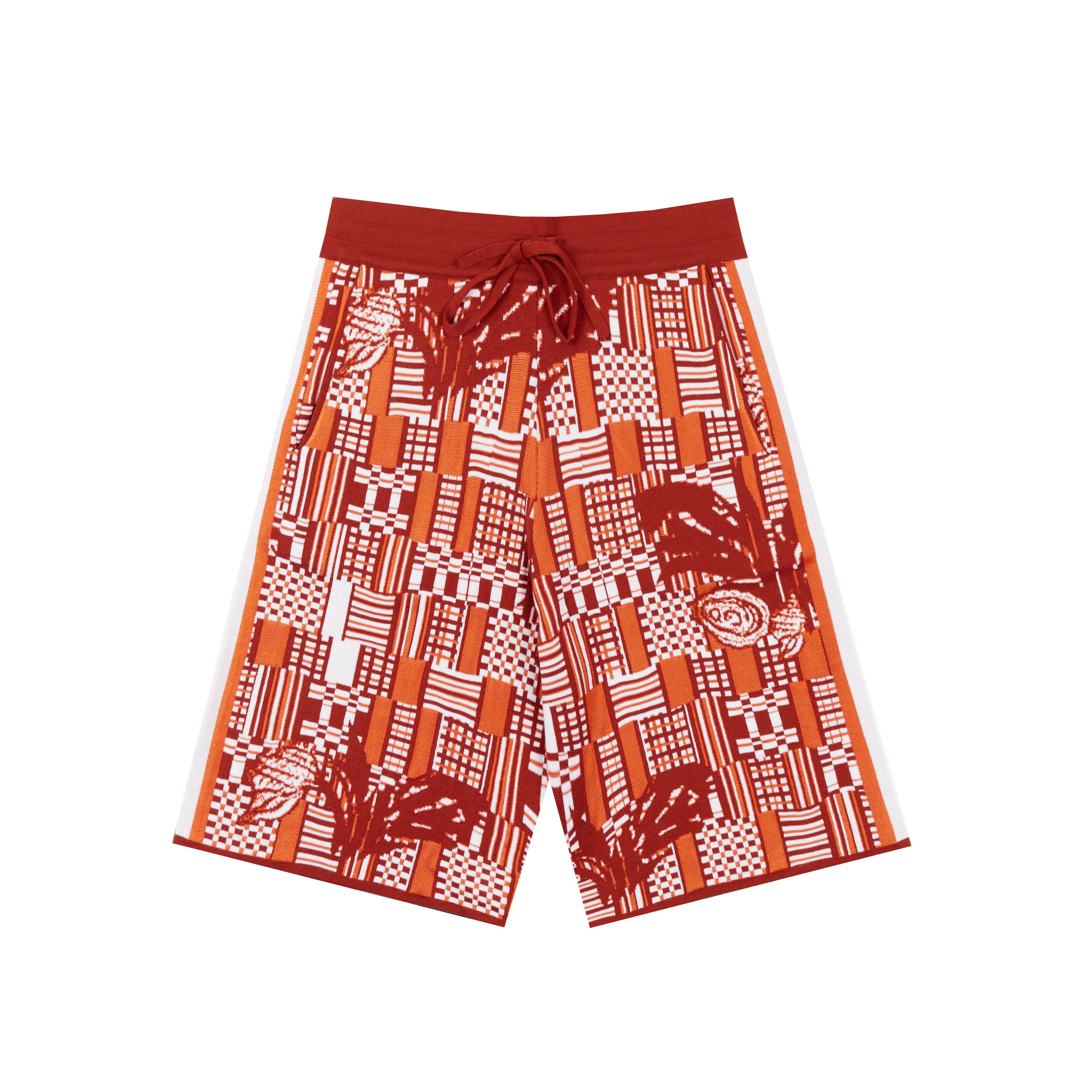 Ahluwalia Benoit Knitted Shorts Orange 5860