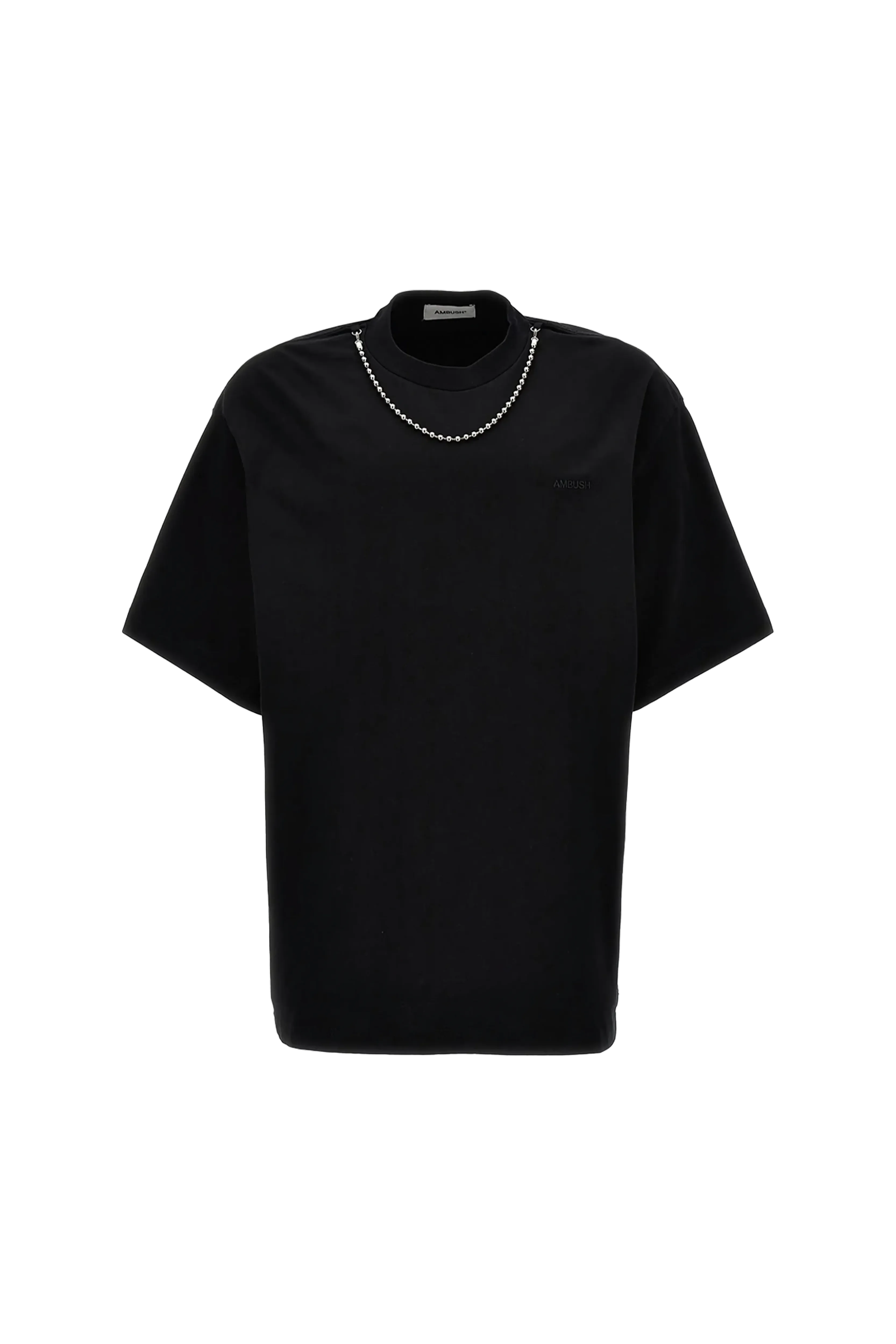 AMBUSH T-Shirt With Ballchain Necklace T-Shirt Black 7459