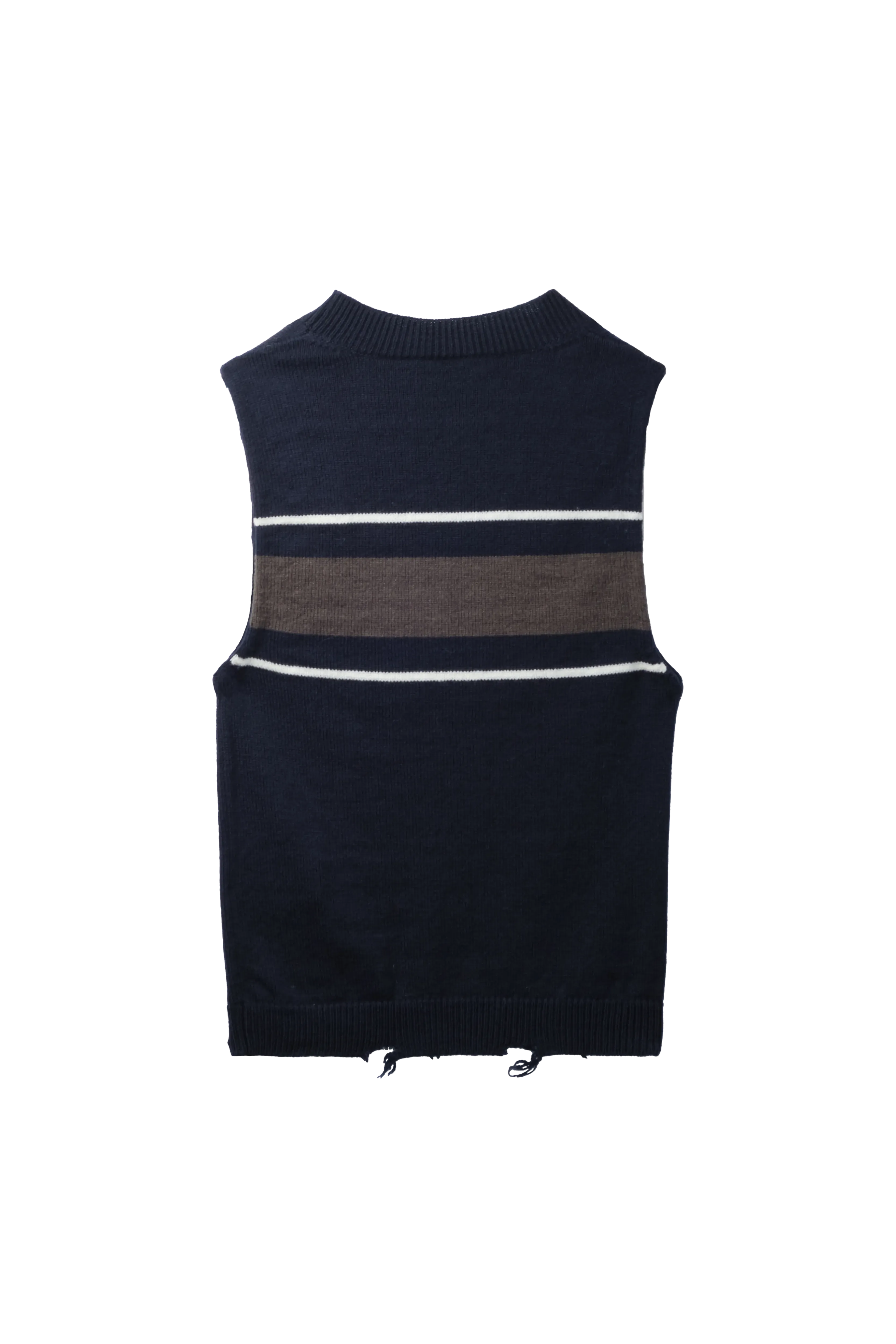 AMBUSH Dangled Rib Knit Sweater Vest Vests Navy 7513