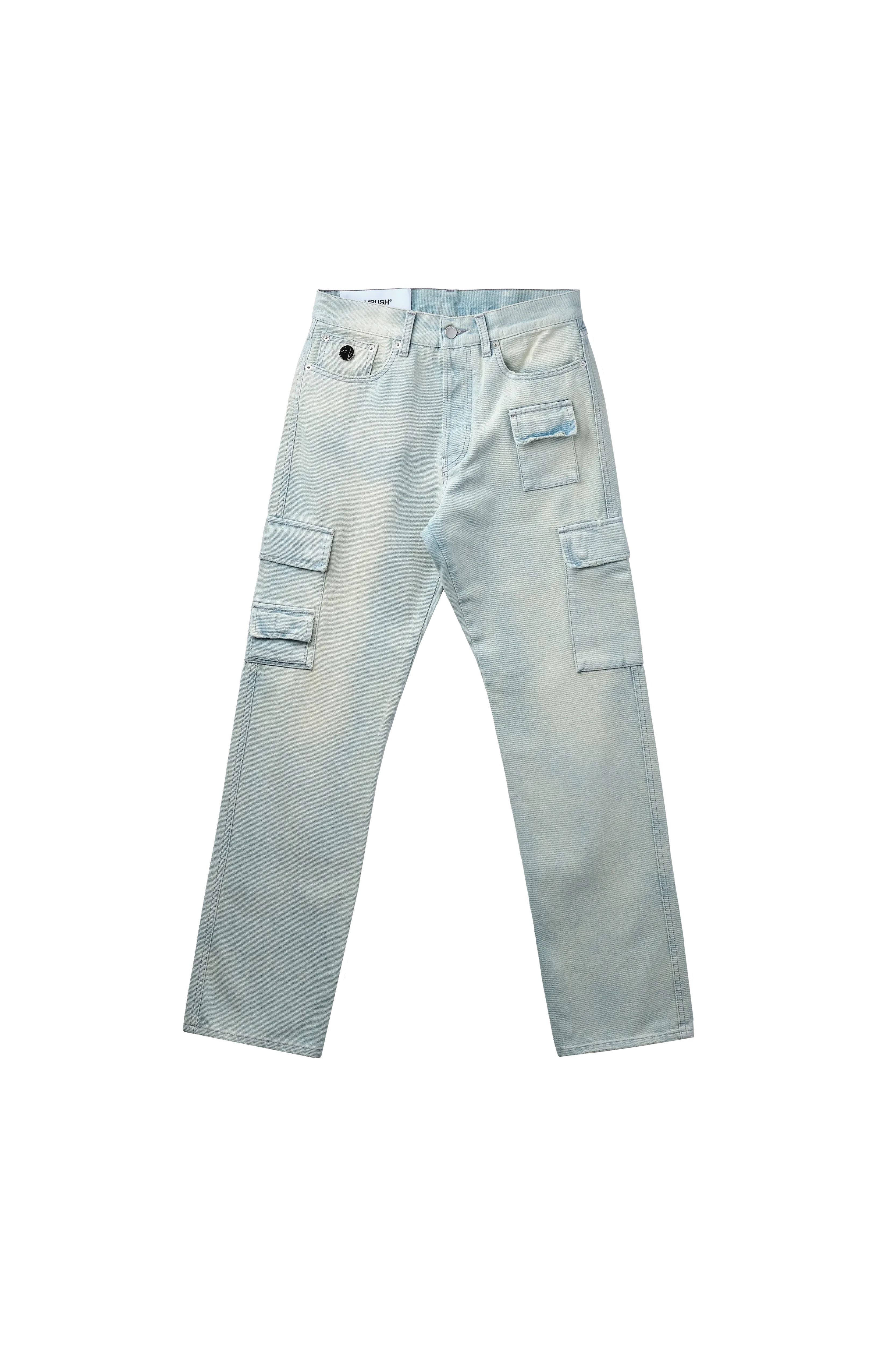 AMBUSH Slim Denim Cargo Pants Jeans Blue 7568