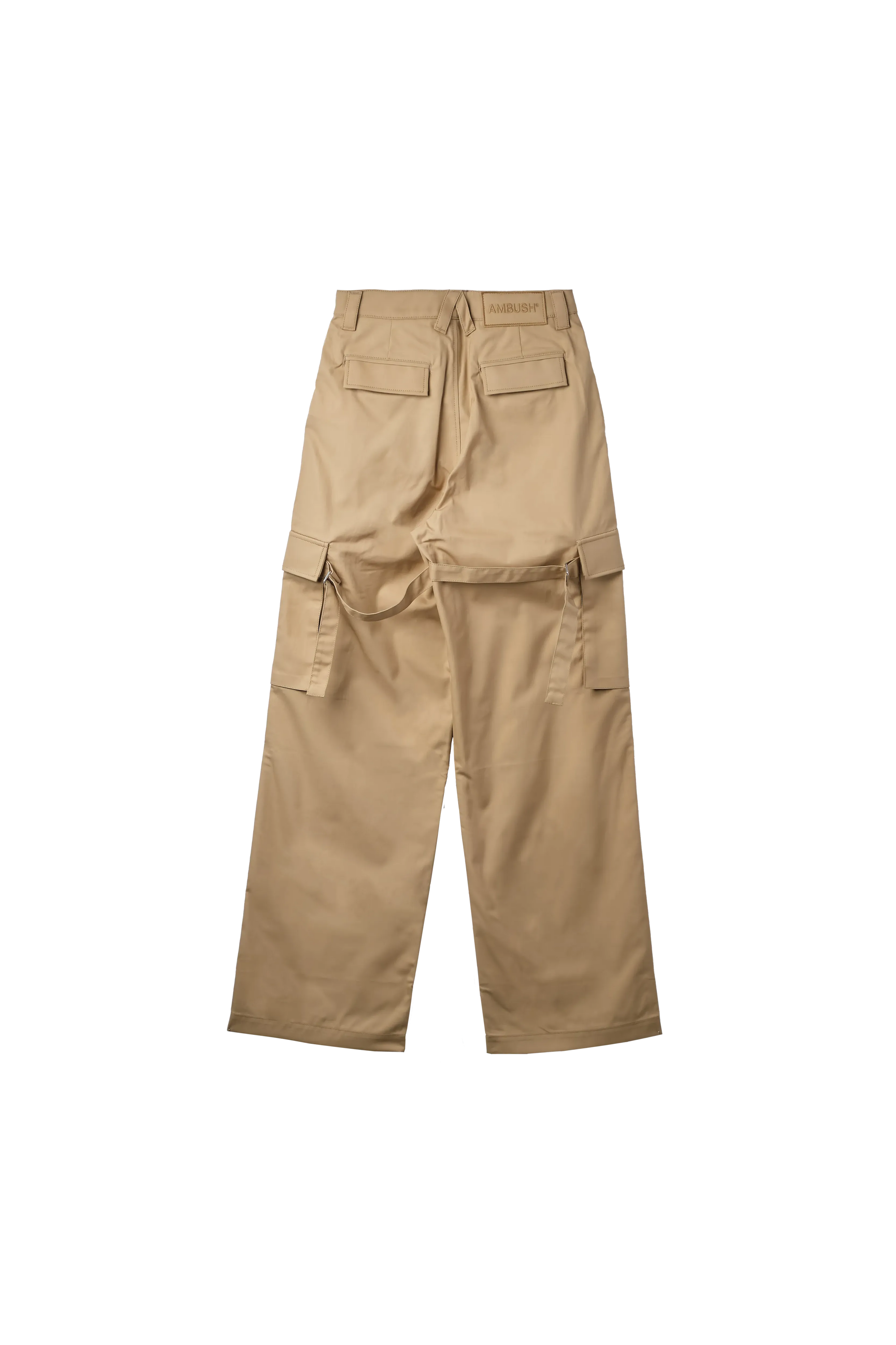 AMBUSH Relaxed Fit Cargo Pants With Straps Trousers Beige 7564