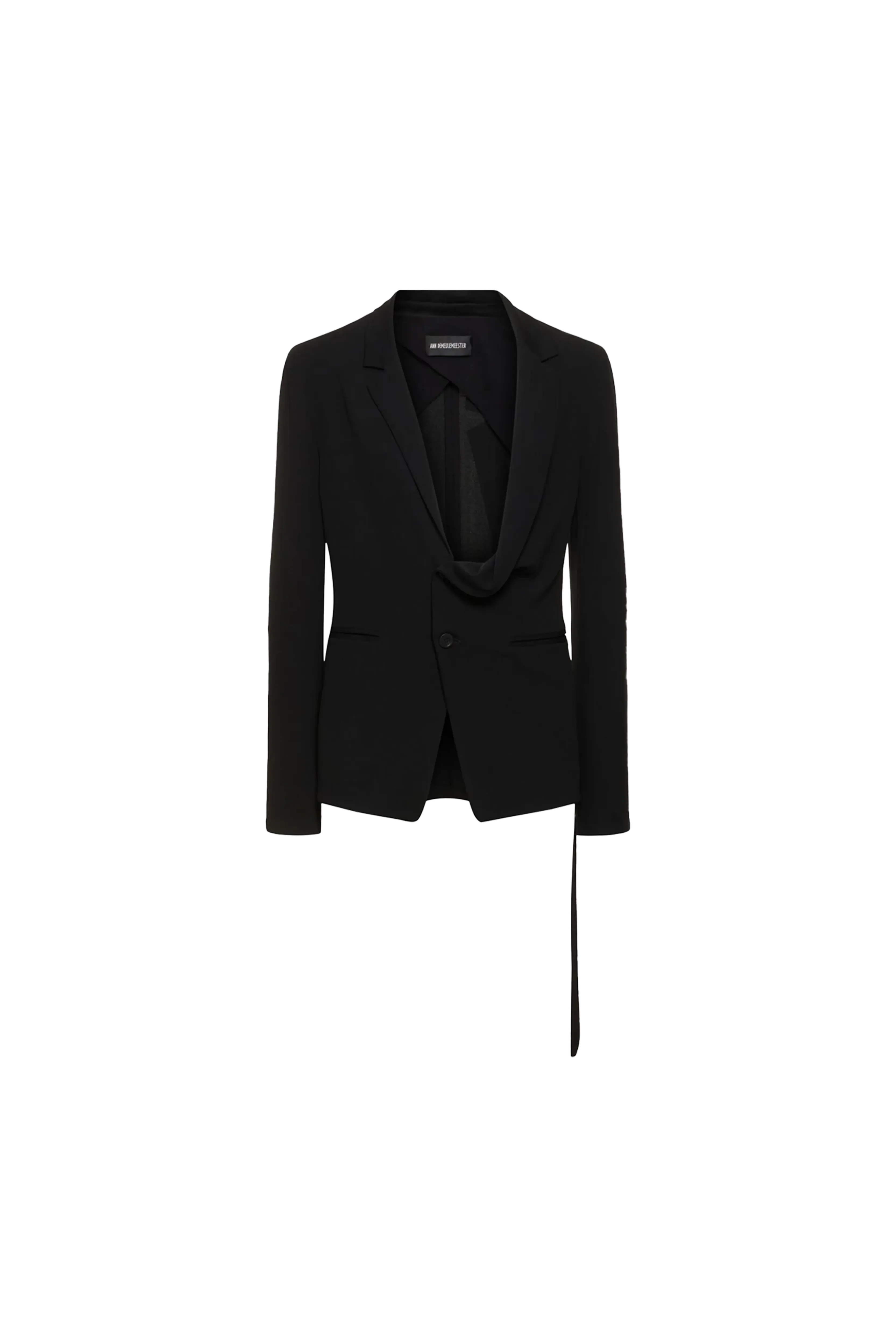 Ann Demeulemeester Laurentius Light Asymmetric Deconstructed Jacket Black 7620