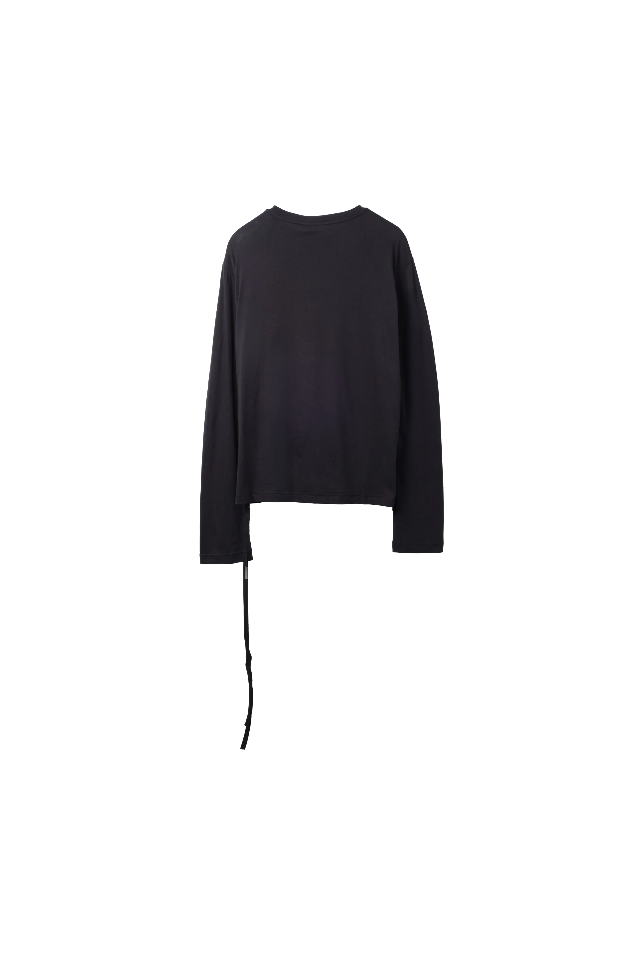 Ann Demeulemeester Joachim Comfort Boxy Fit Long Sleeves T-Shirt Handwriting Print Top Black 7651