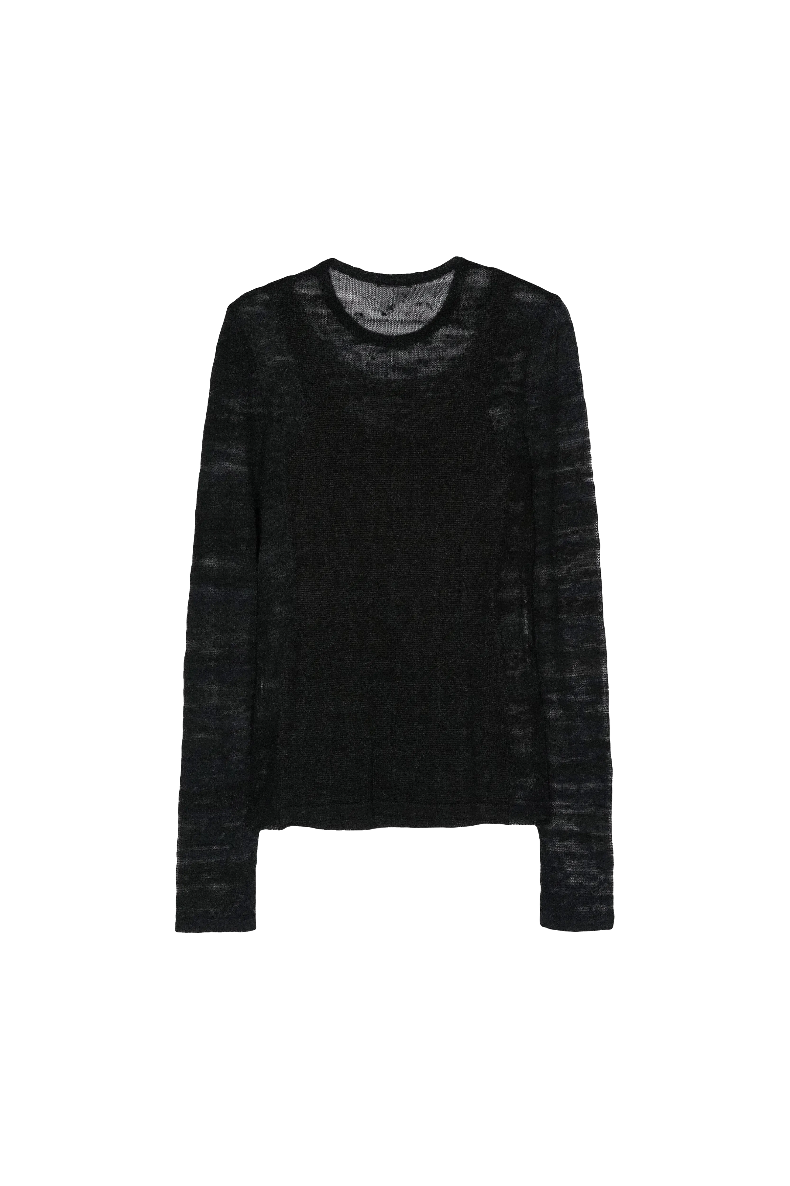 Ann Demeulemeester Marten Ghost Long Sleeve Top Sweaters Black 7656