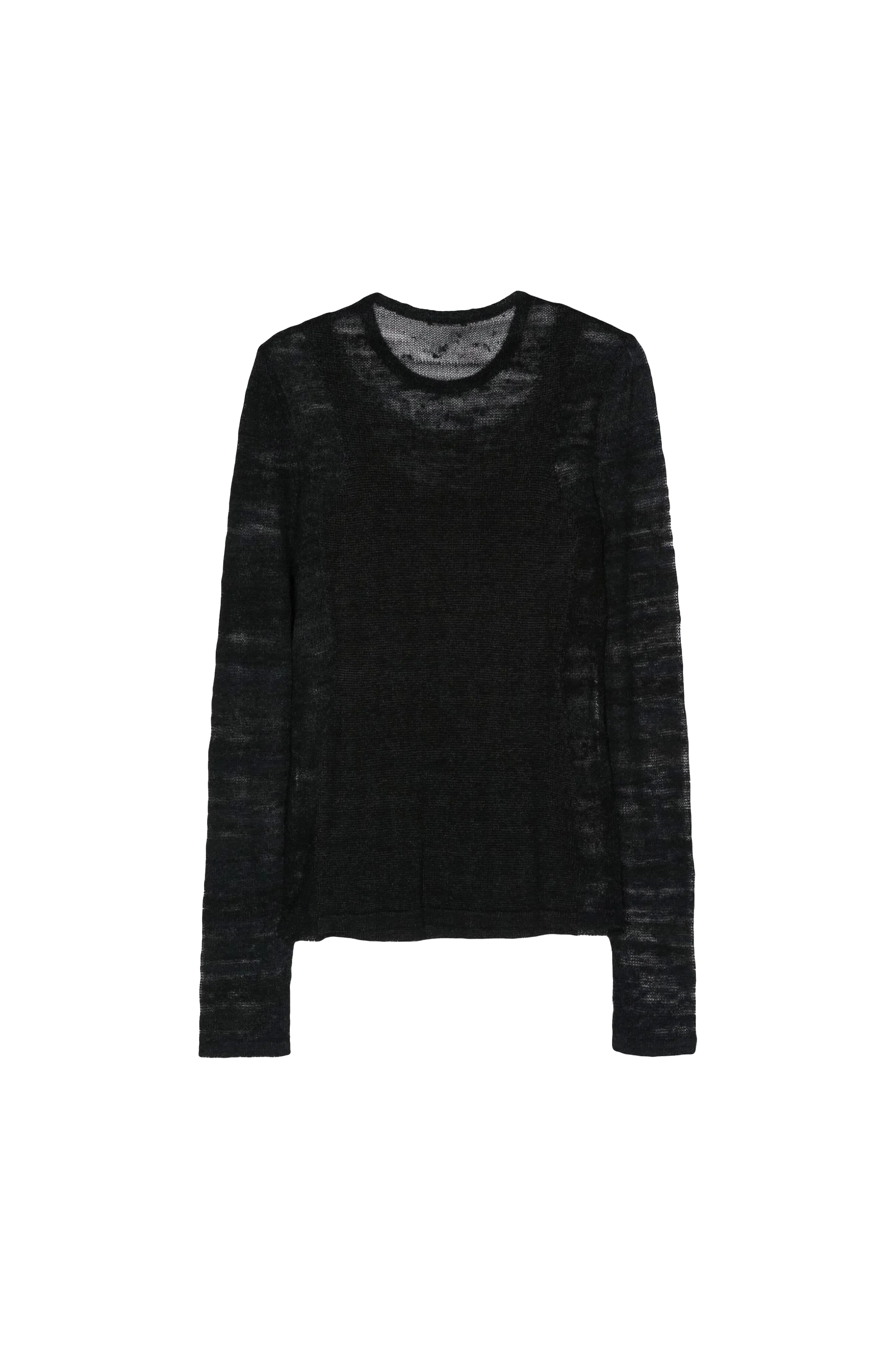 Ann Demeulemeester Marten Ghost Long Sleeve Top Sweaters Black 7656