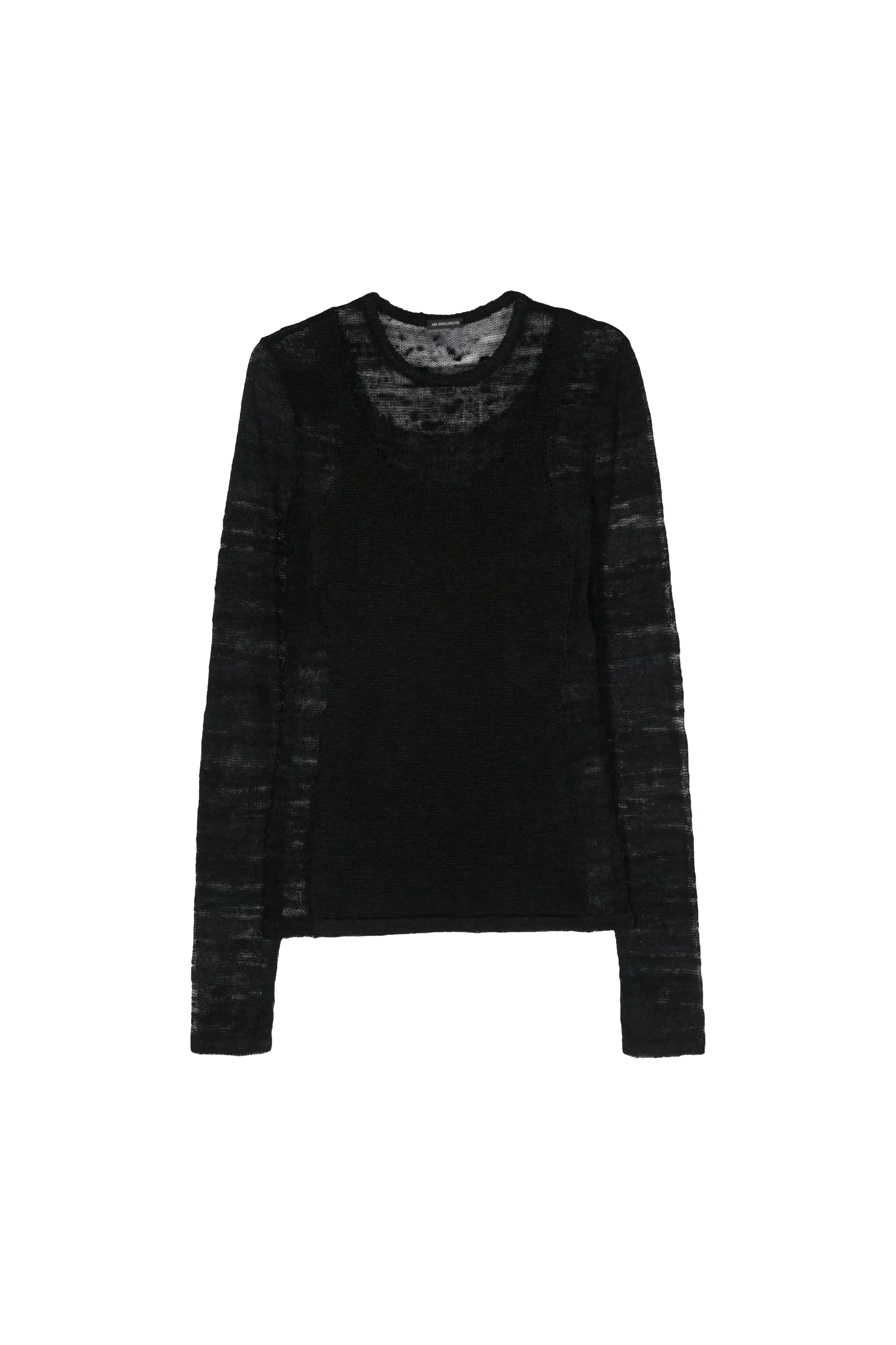 Ann Demeulemeester Marten Ghost Long Sleeve Top Sweaters Black 7657