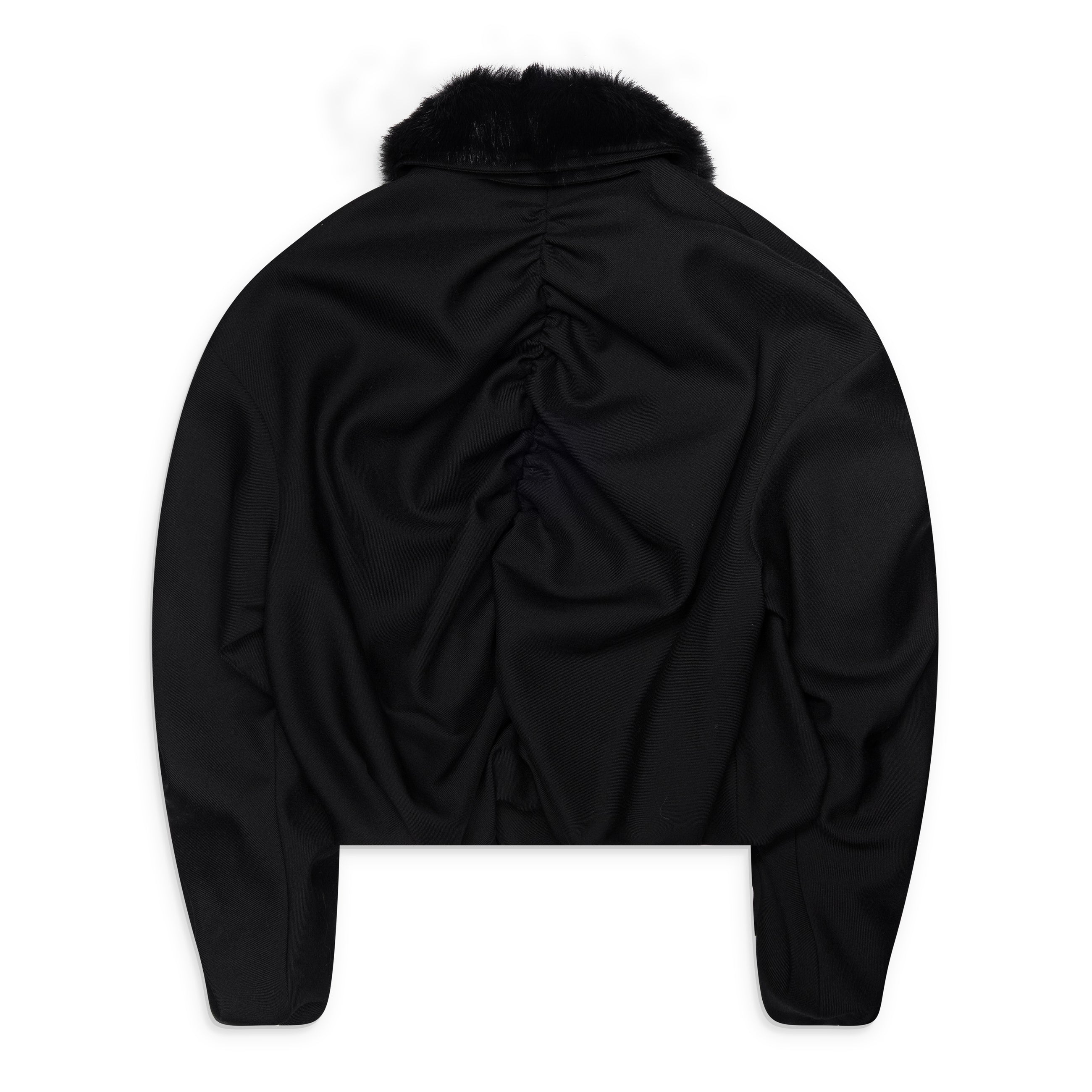 anOnlyChild Sanguinetti Bomber With Fur Collar Black — view 3