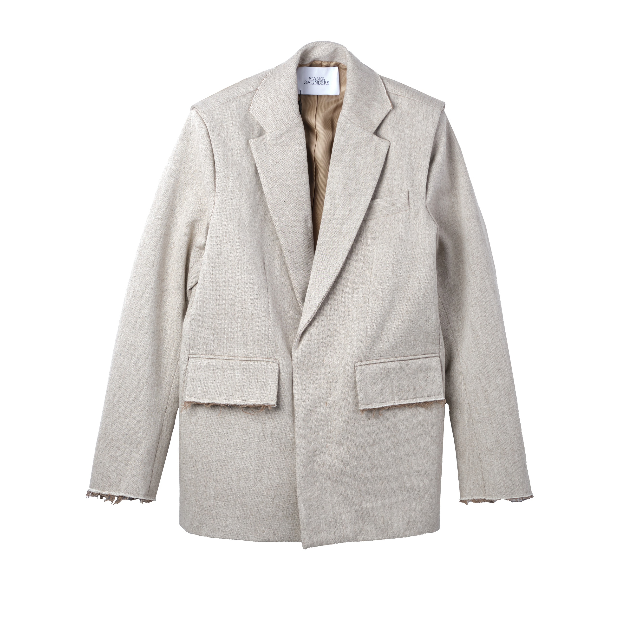 Bianca Saunders Marv Suit Jacket Beige 8362