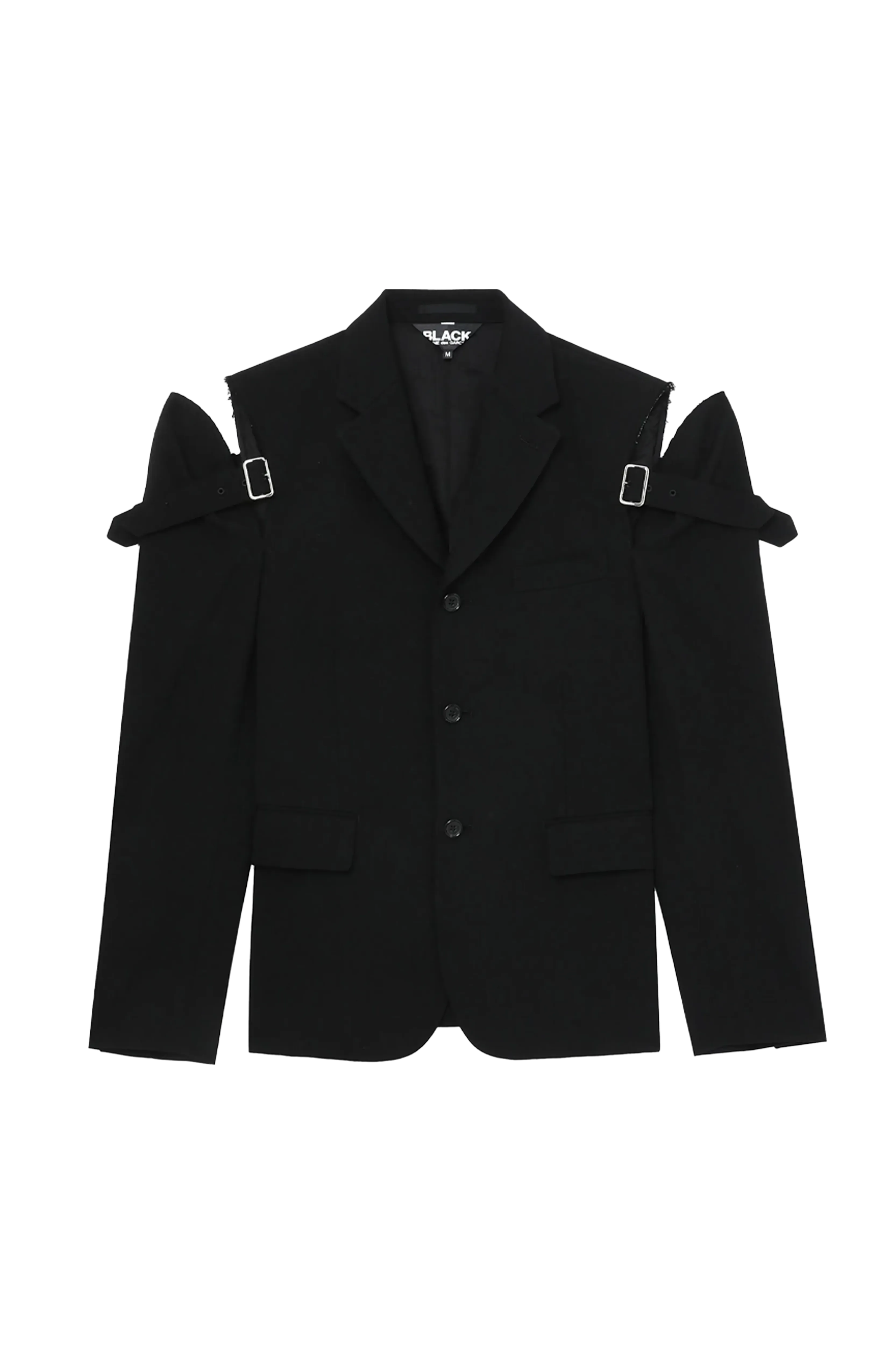 Comme Des Garcons Black Blazer With Slits And Belts 7172