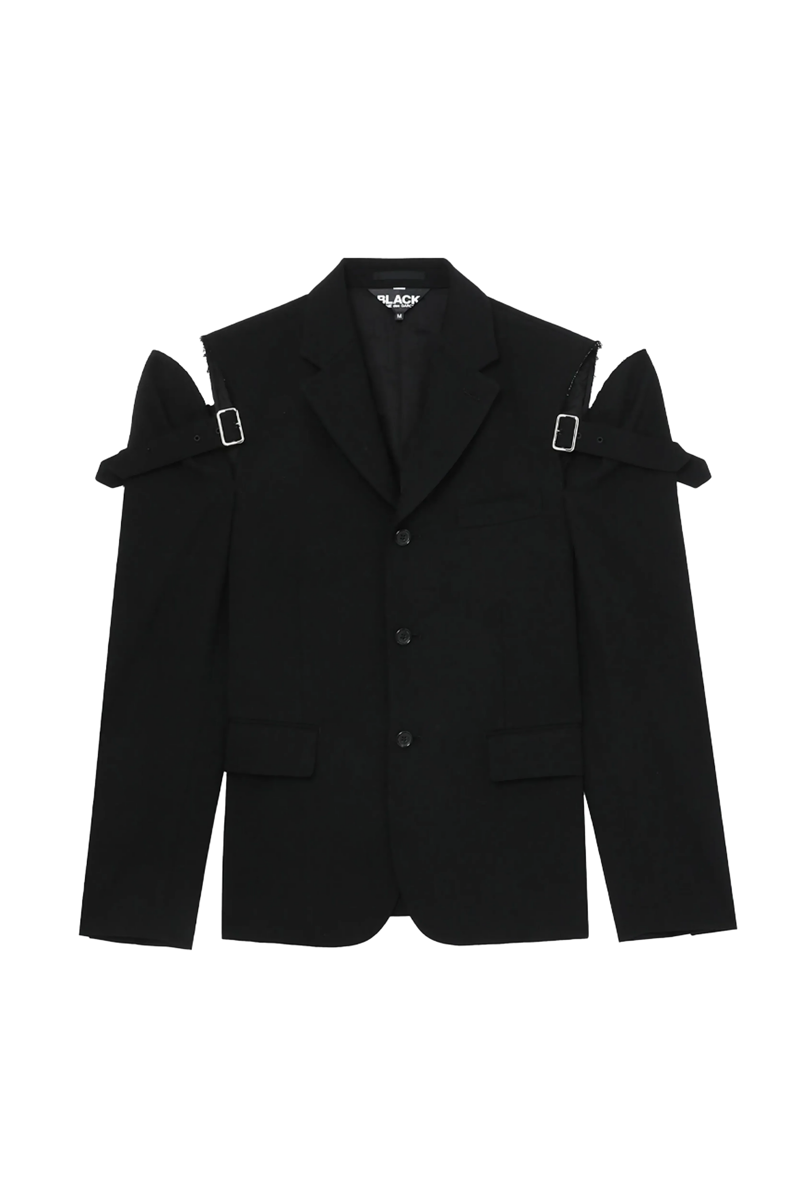 Comme Des Garcons Black Blazer With Slits And Belts 7172