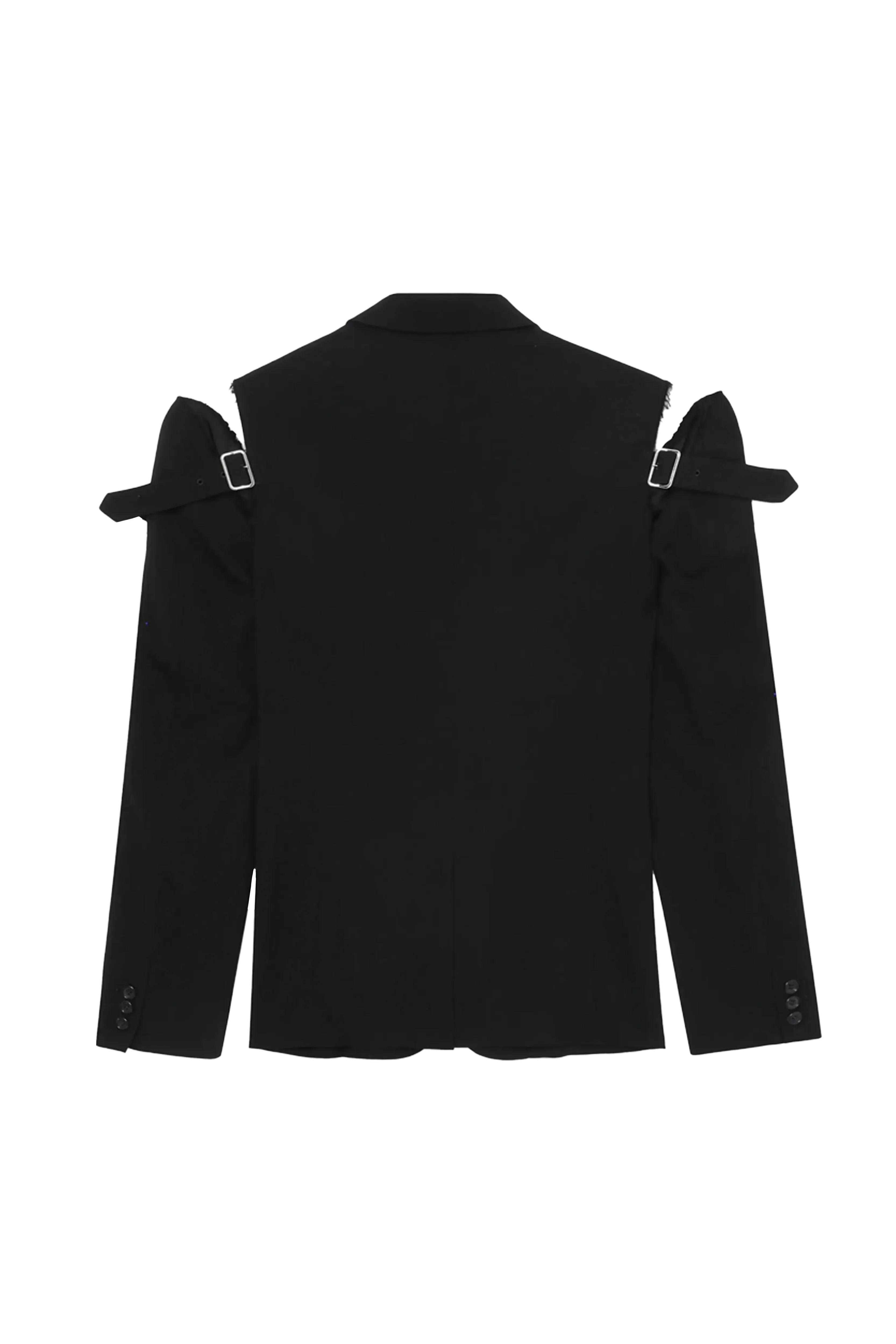 Comme Des Garcons Black Blazer With Slits And Belts 7173