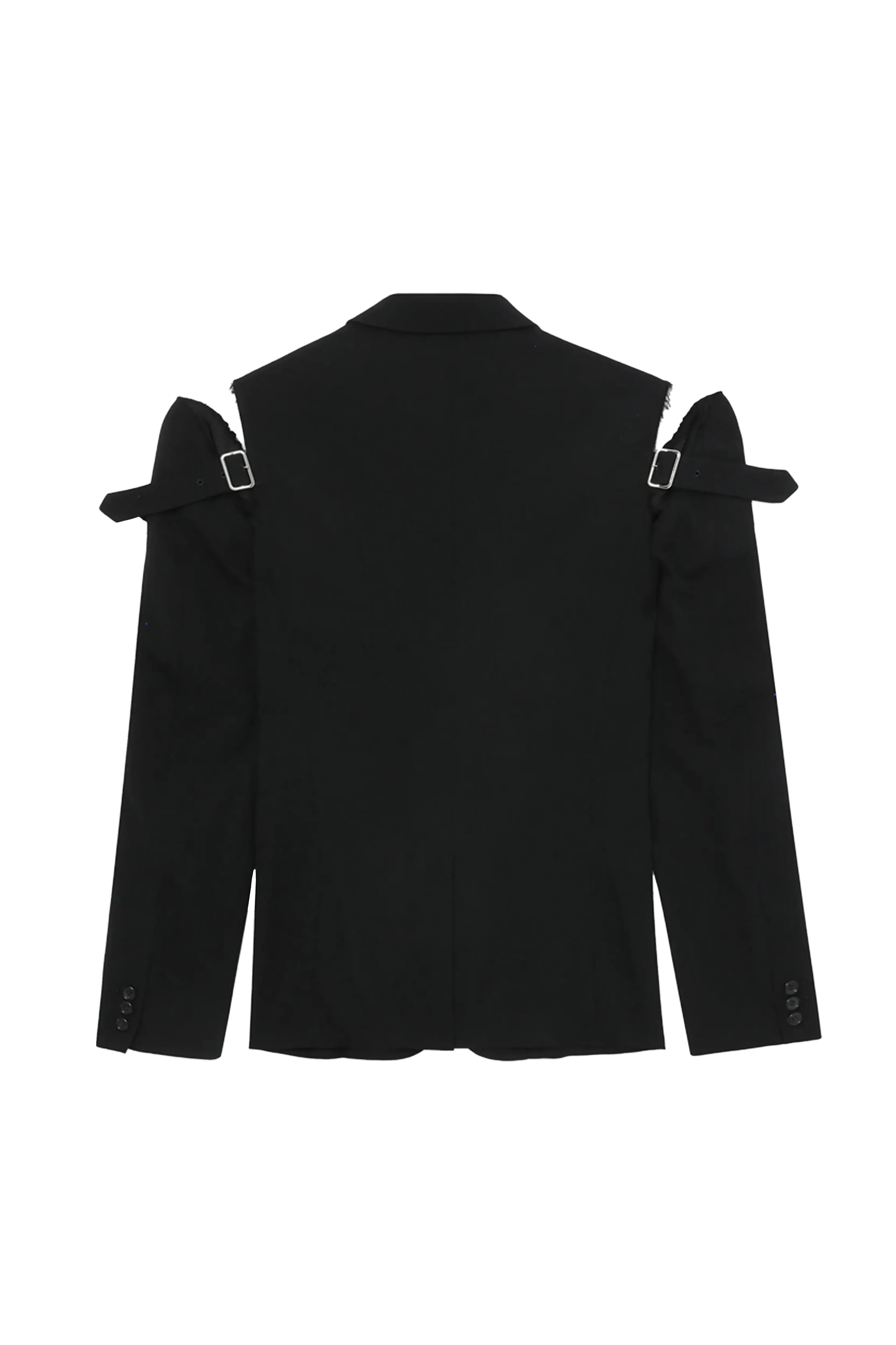 Comme Des Garcons Black Blazer With Slits And Belts 7173