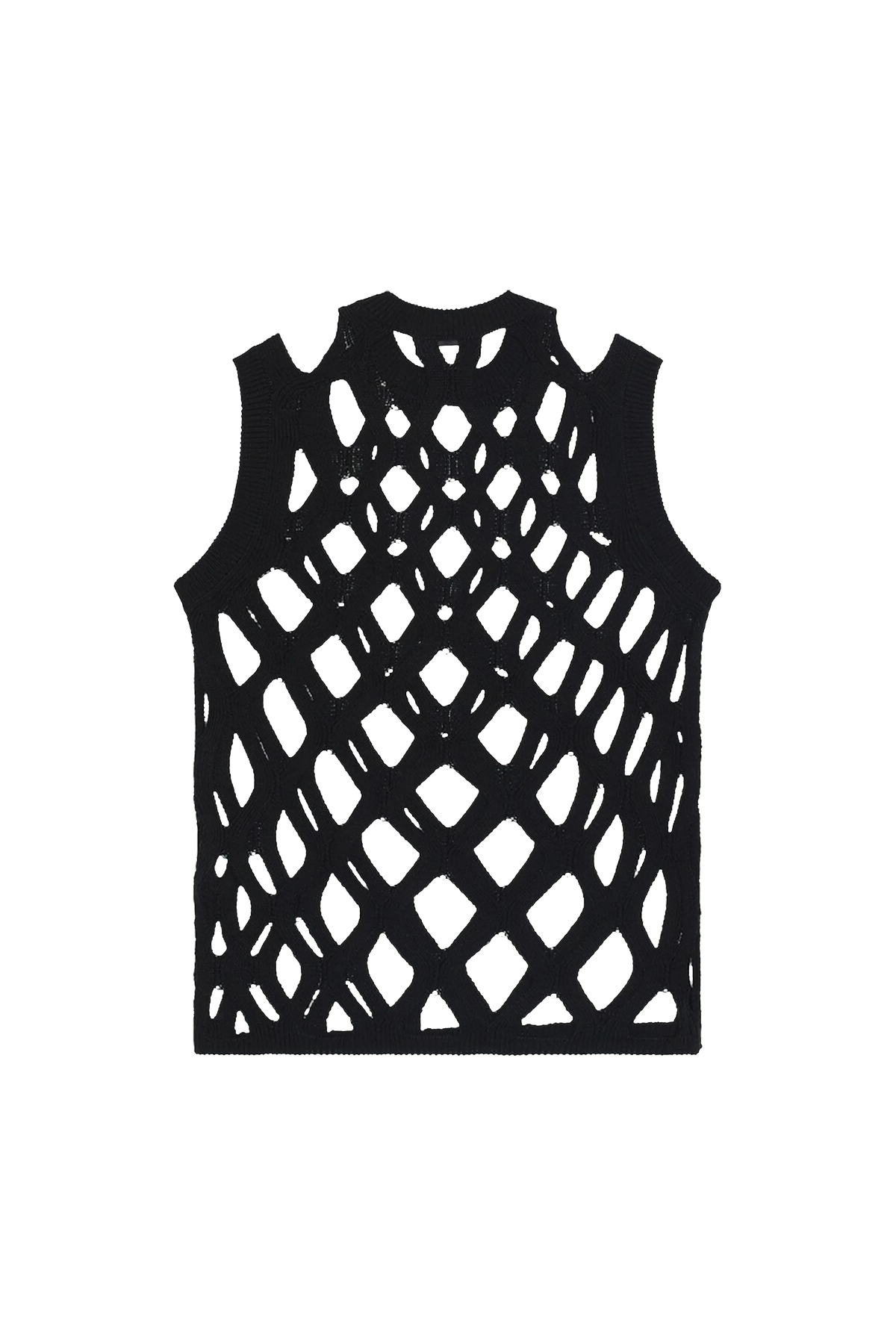 Comme Des Garcons Black Open Knit Sweater Vest Black – ESSXNYC Comme Des Garcons Black Open Knit Sweater Vest Black – ESSXNYC